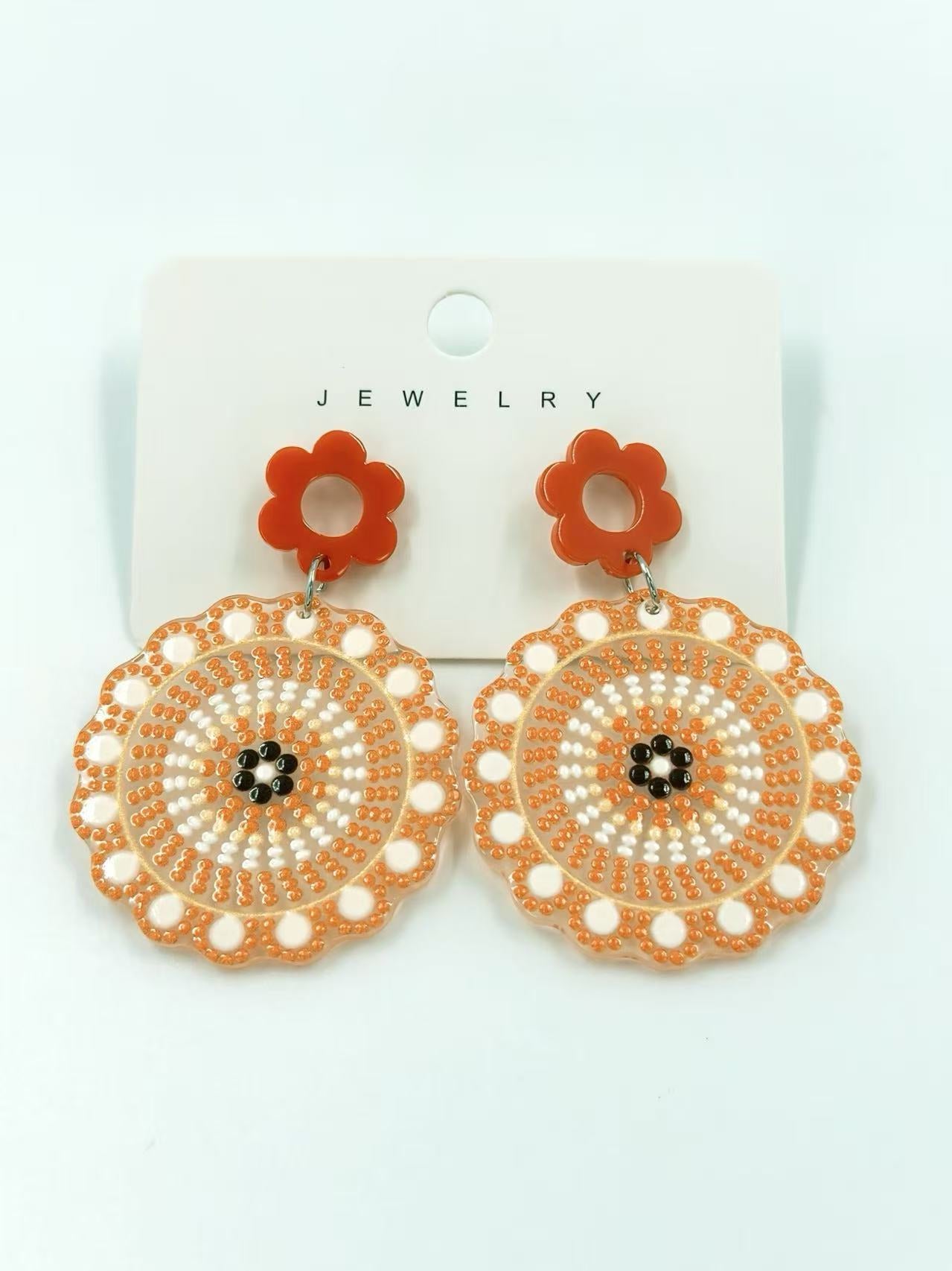 Retro Bloom Mandala Earrings