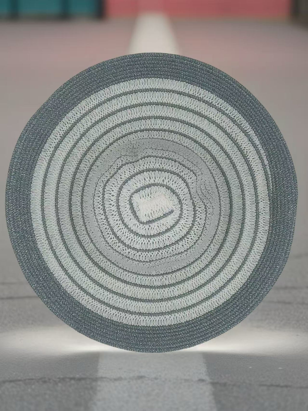 Striped Wide-Brim Woven Sun Hat
