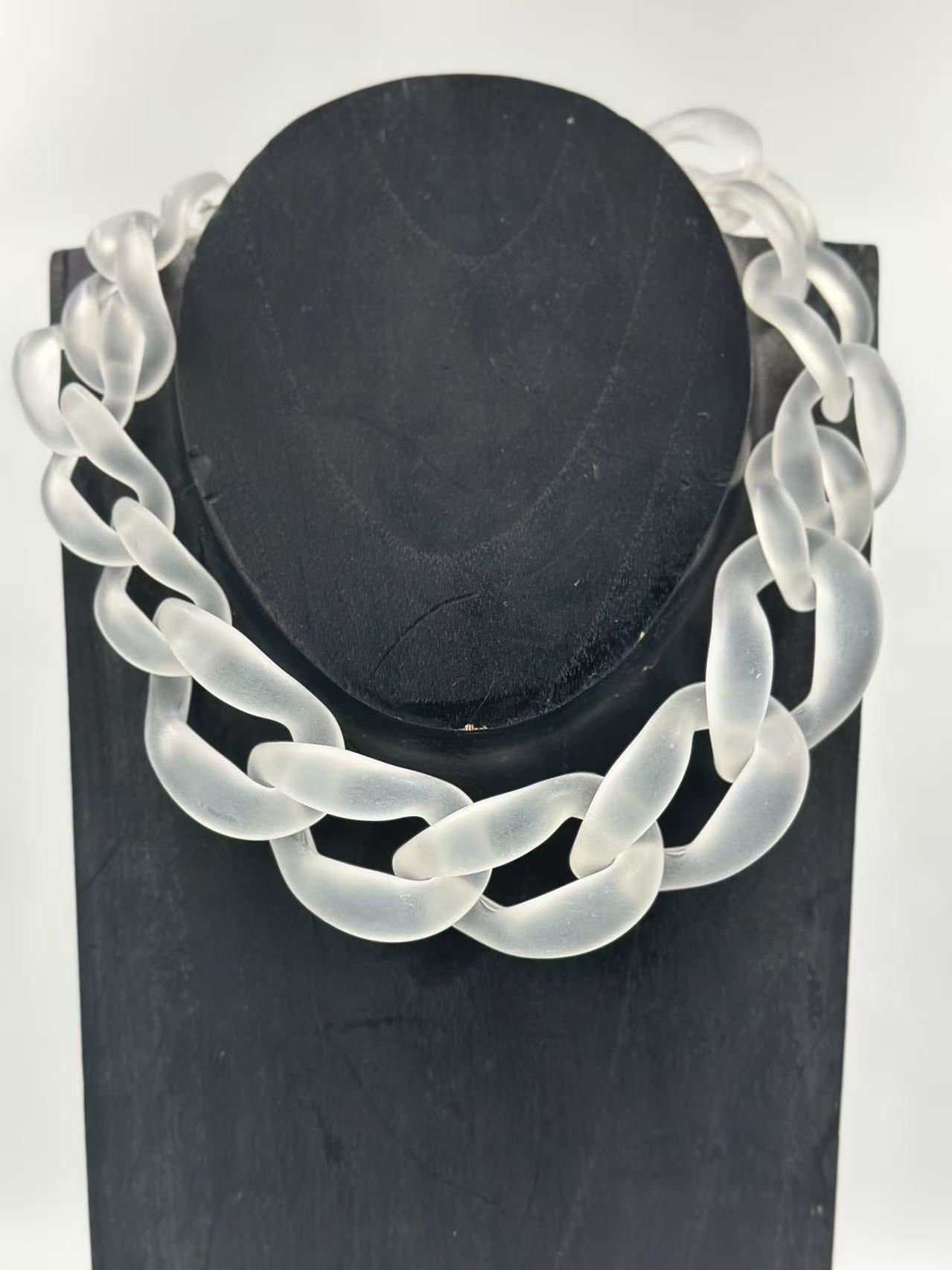 Bold Matte Chunky Chain Necklaces – Multicolor Collection