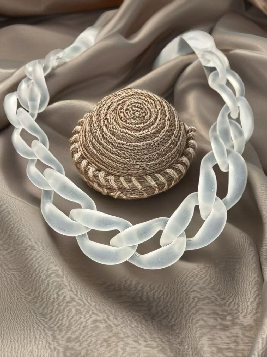 Bold Matte Chunky Chain Necklaces – Multicolor Collection