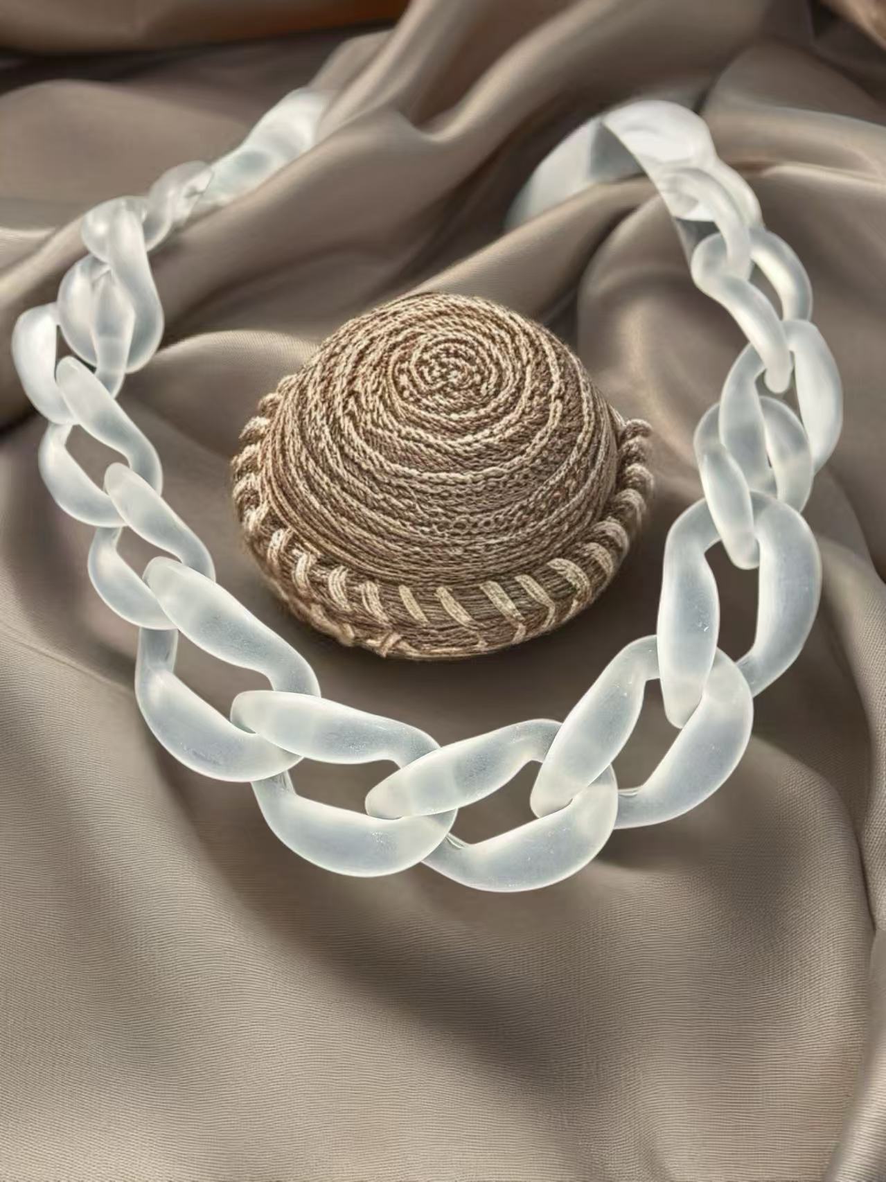 Bold Matte Chunky Chain Necklaces – Multicolor Collection