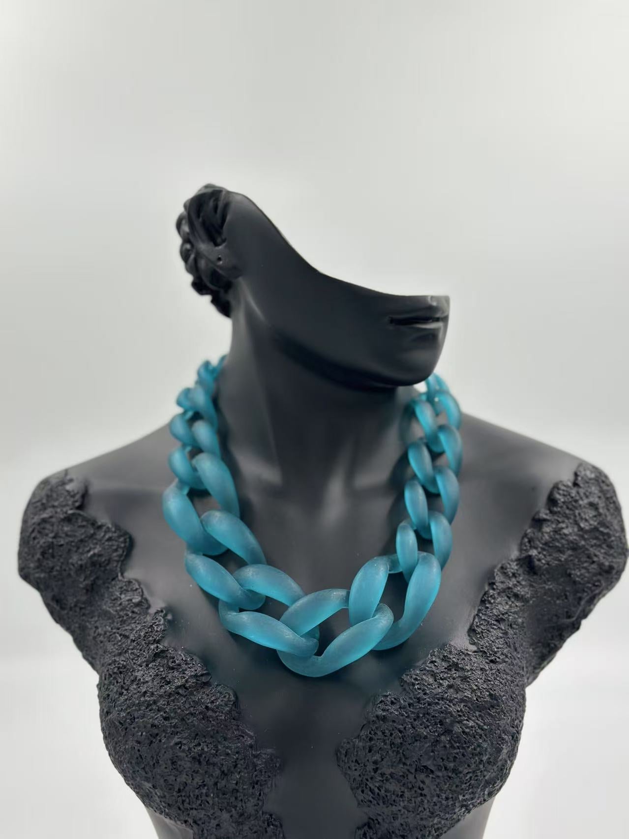 Bold Matte Chunky Chain Necklaces – Multicolor Collection