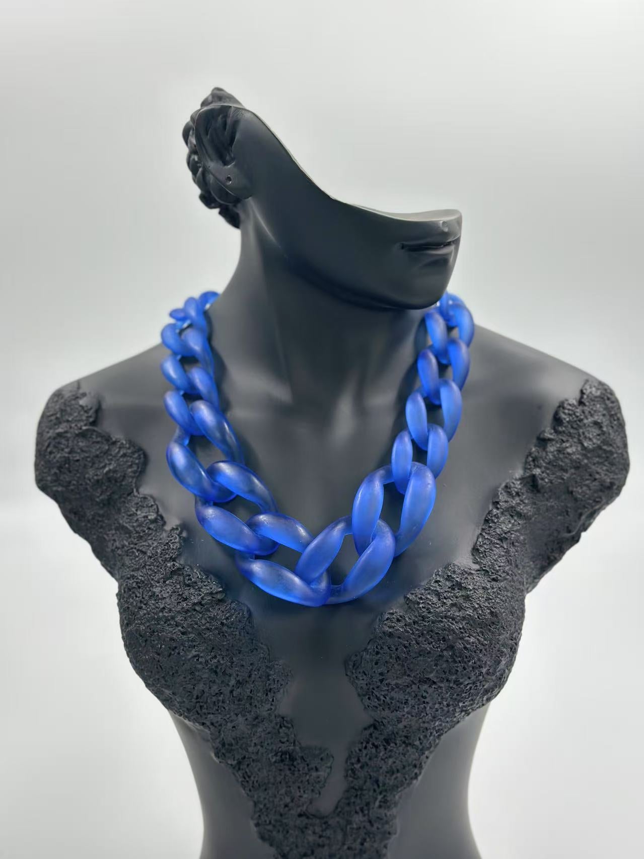 Bold Matte Chunky Chain Necklaces – Multicolor Collection