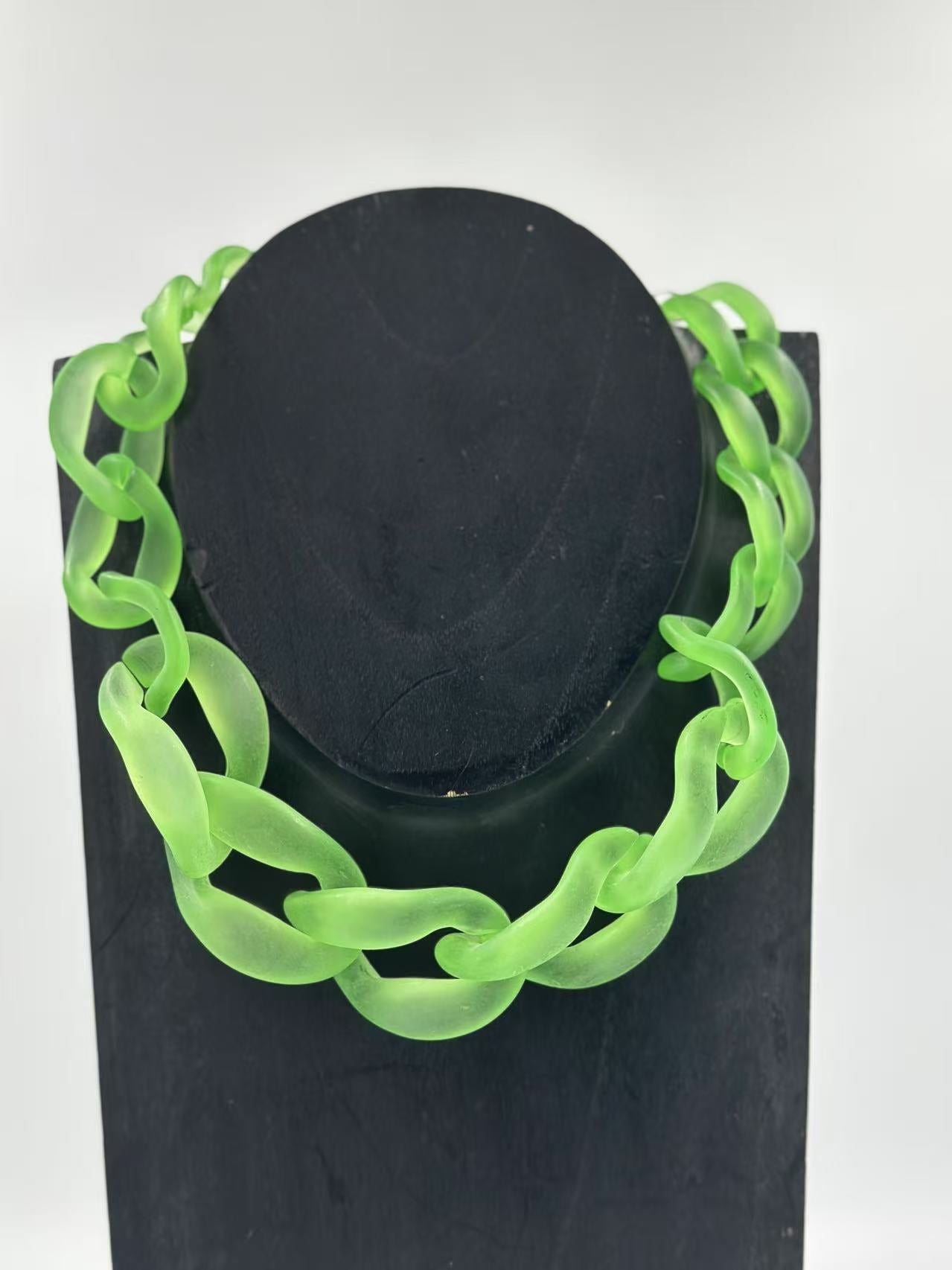 Bold Matte Chunky Chain Necklaces – Multicolor Collection