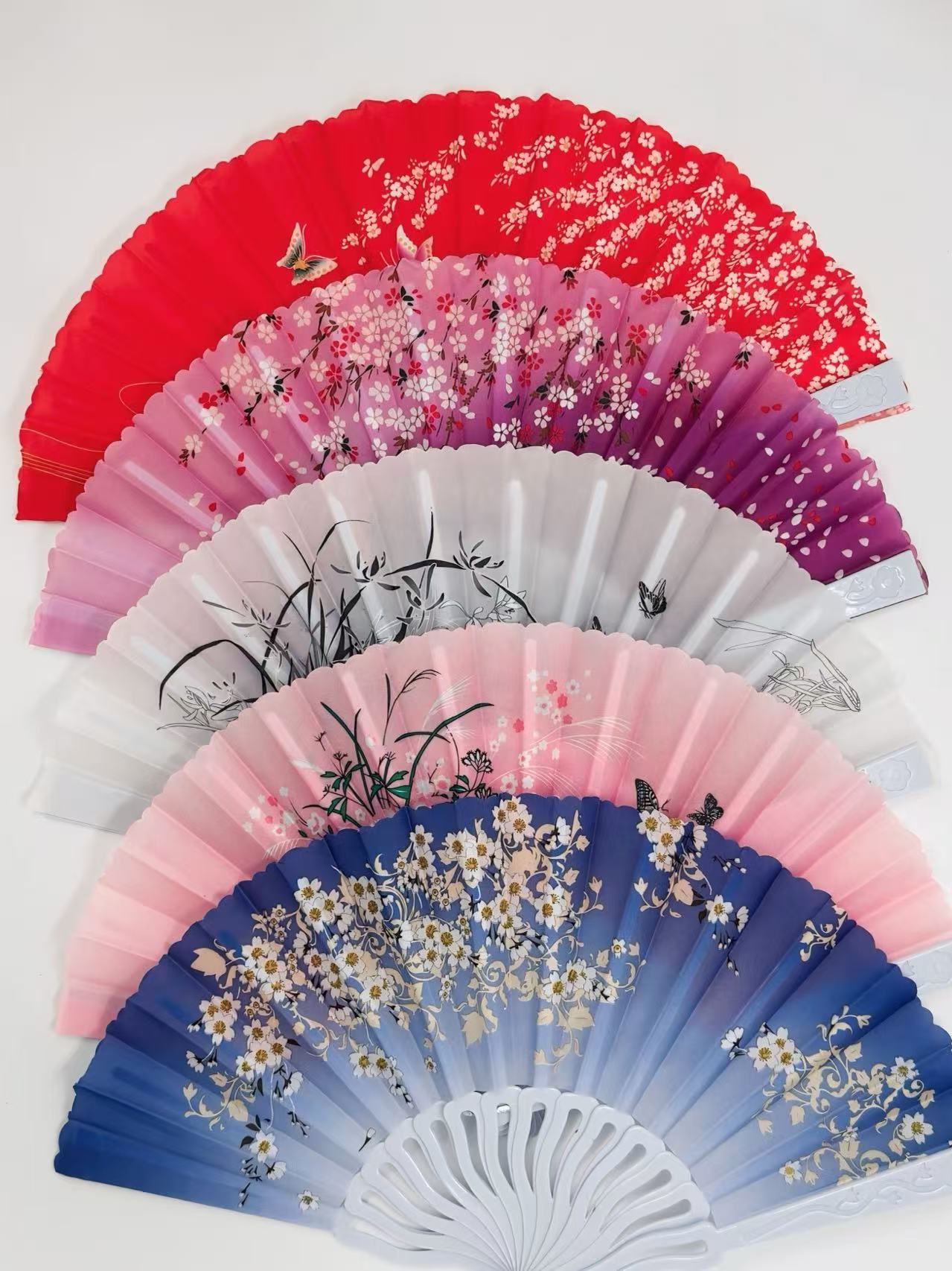 Elegant Floral Hand Fans – Assorted Colors and Designs
