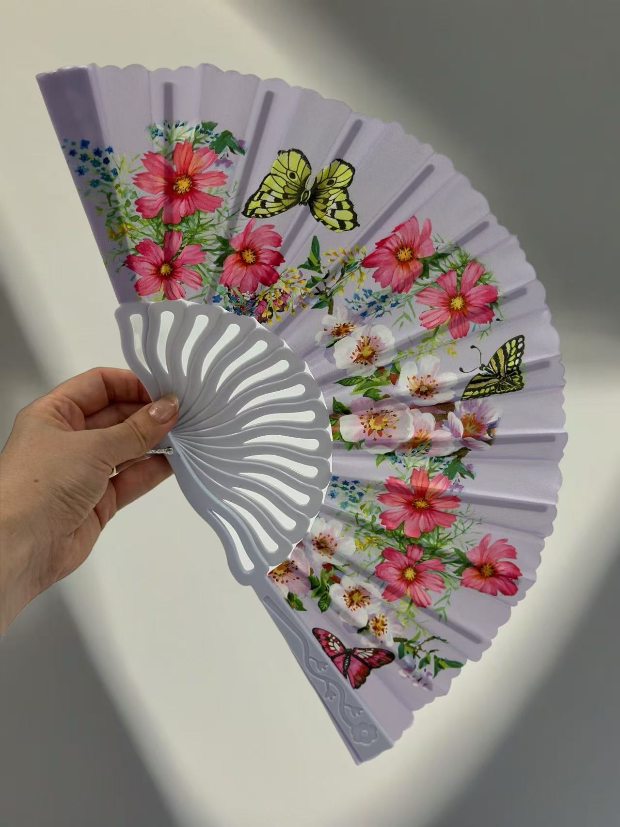Elegant Floral and Butterfly Hand Fans