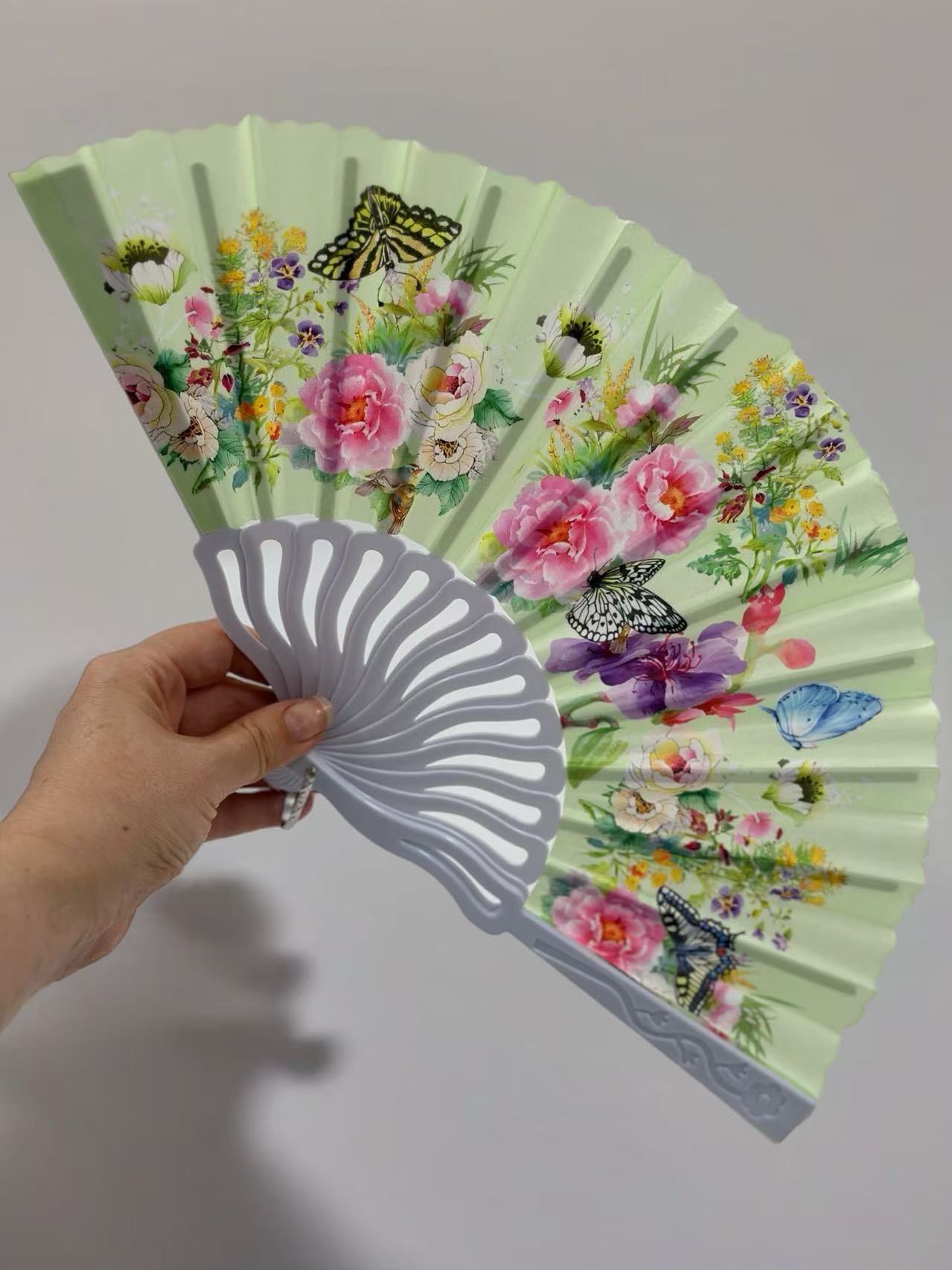 Elegant Floral and Butterfly Hand Fans