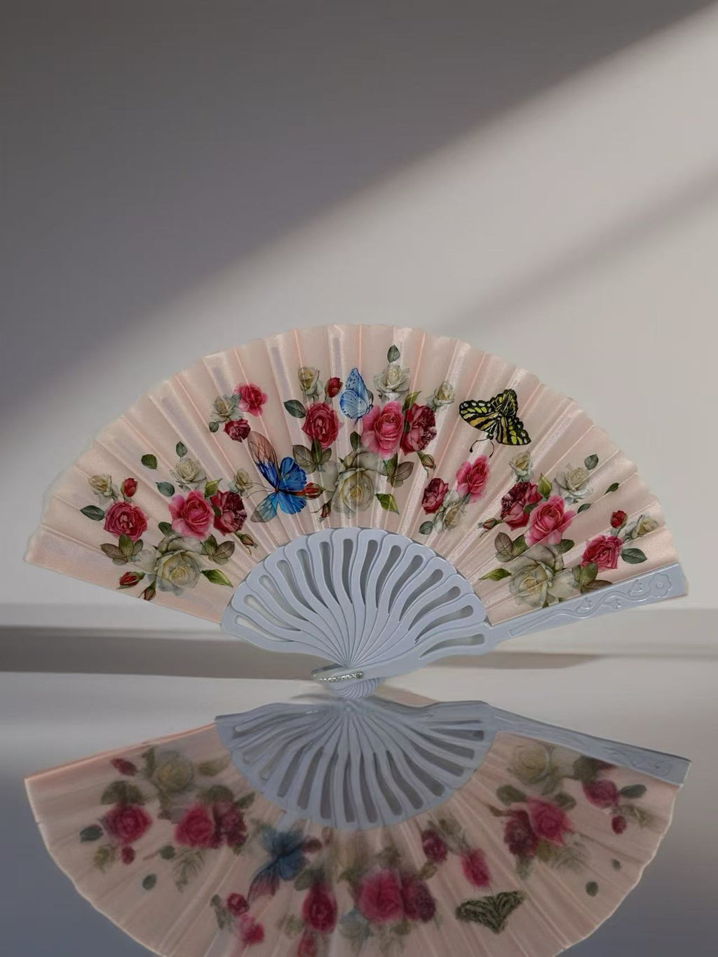 Elegant Floral and Butterfly Hand Fans