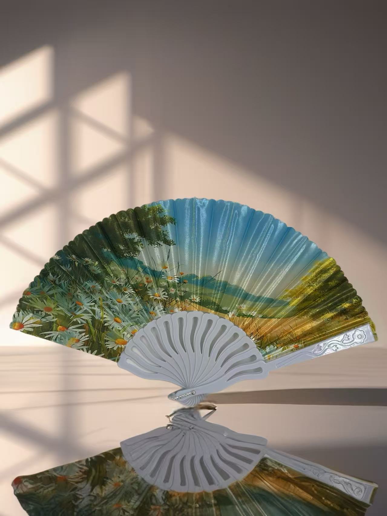 Scenic Nature and Floral Hand Fans
