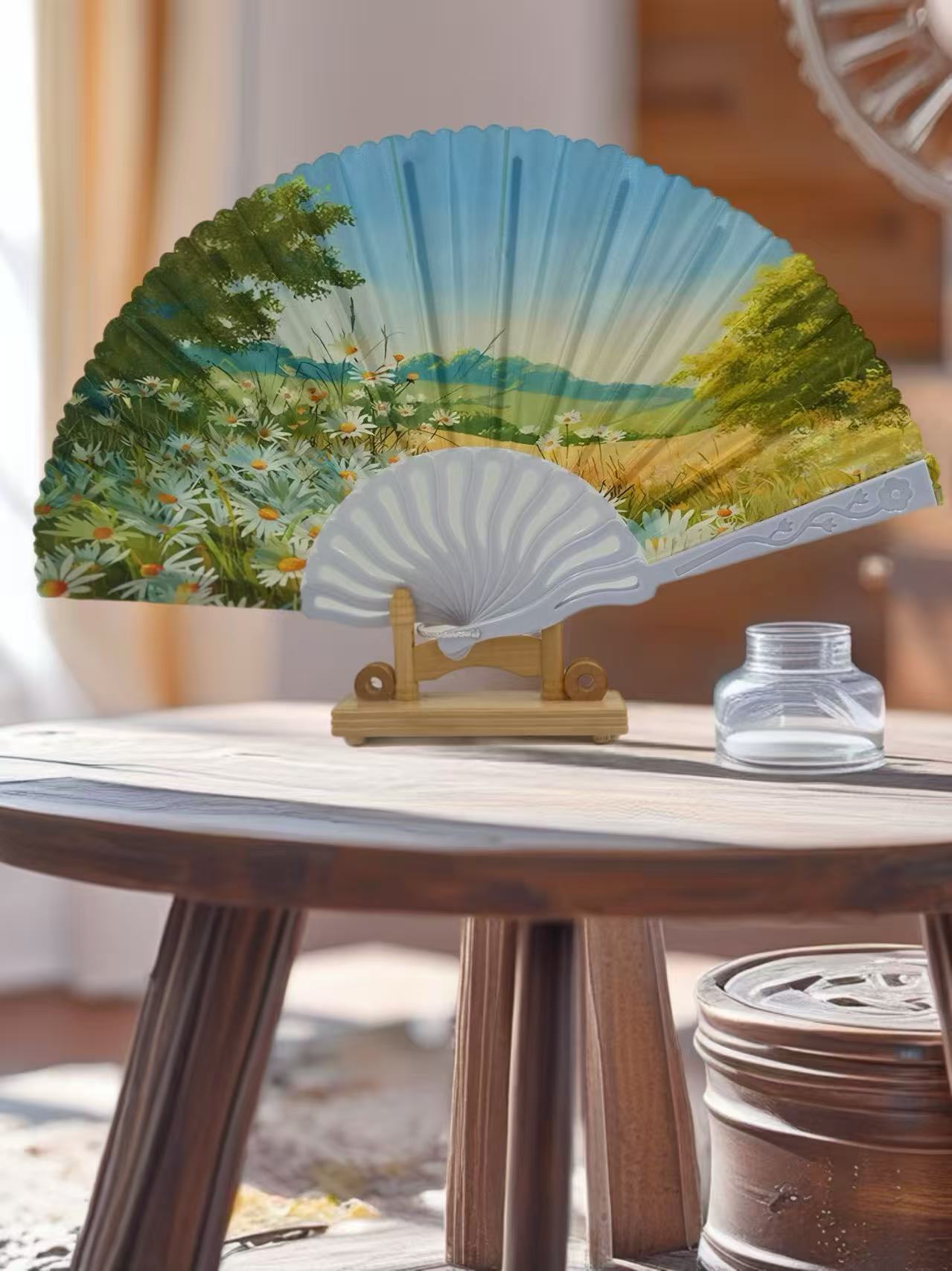 Scenic Nature and Floral Hand Fans