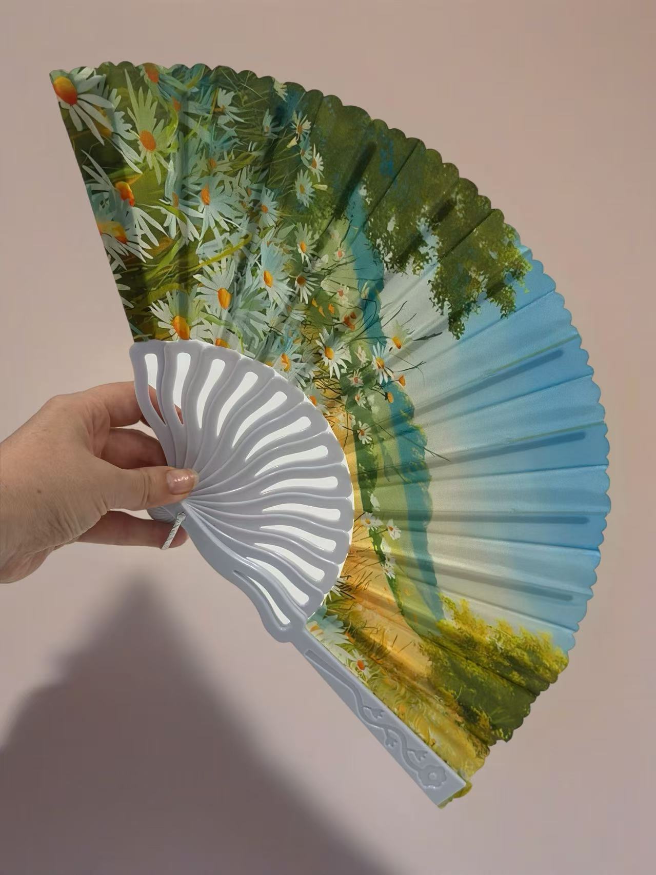 Scenic Nature and Floral Hand Fans