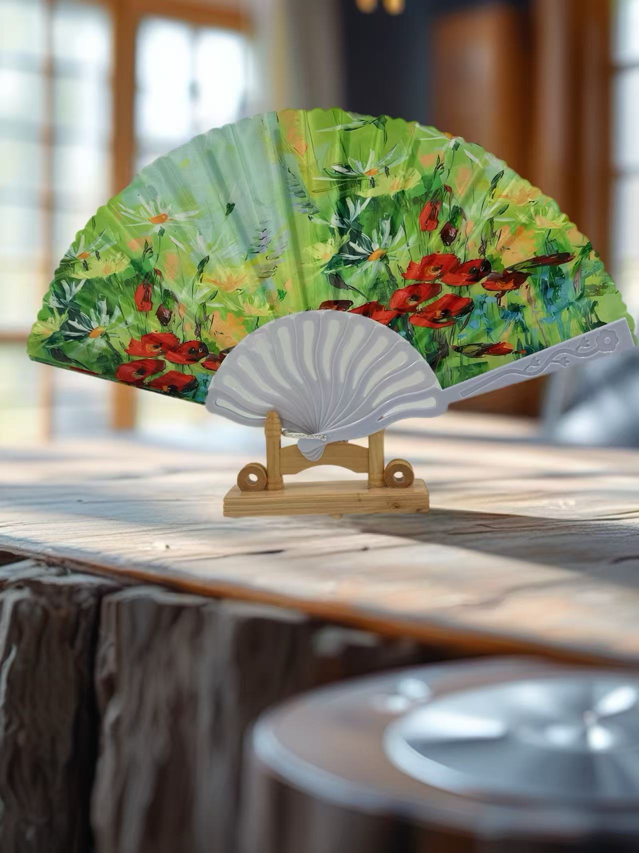 Scenic Nature and Floral Hand Fans