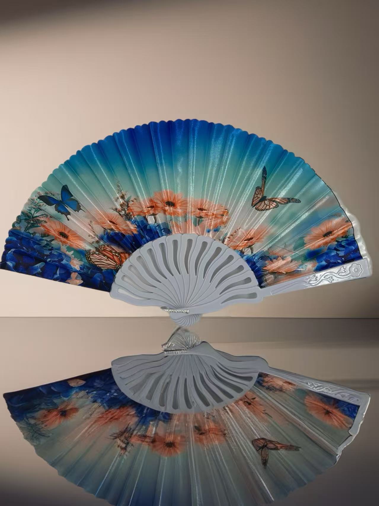 Scenic Nature and Floral Hand Fans