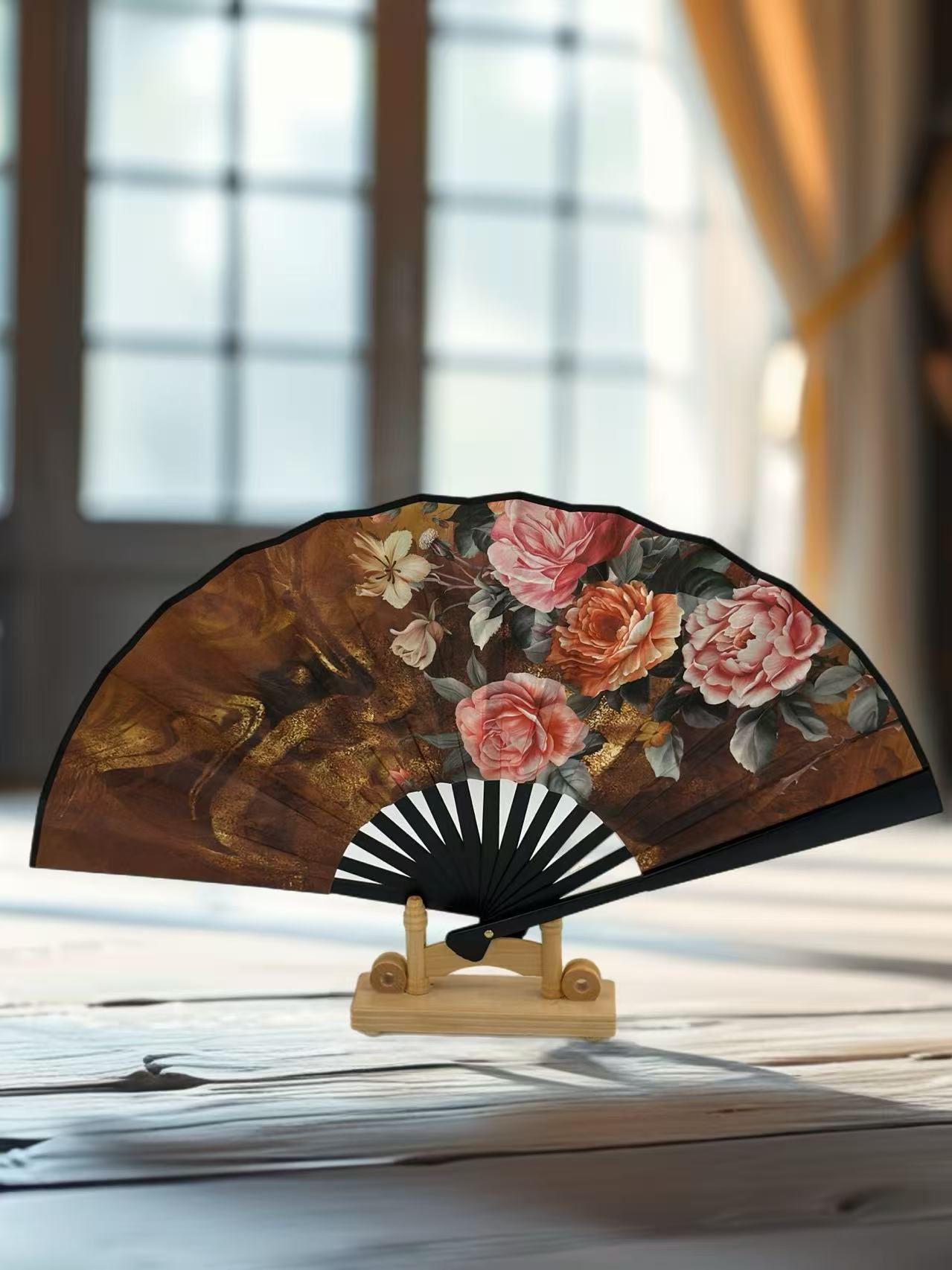 Elegant Floral Hand Fans – Vintage-Style Foldable Fans