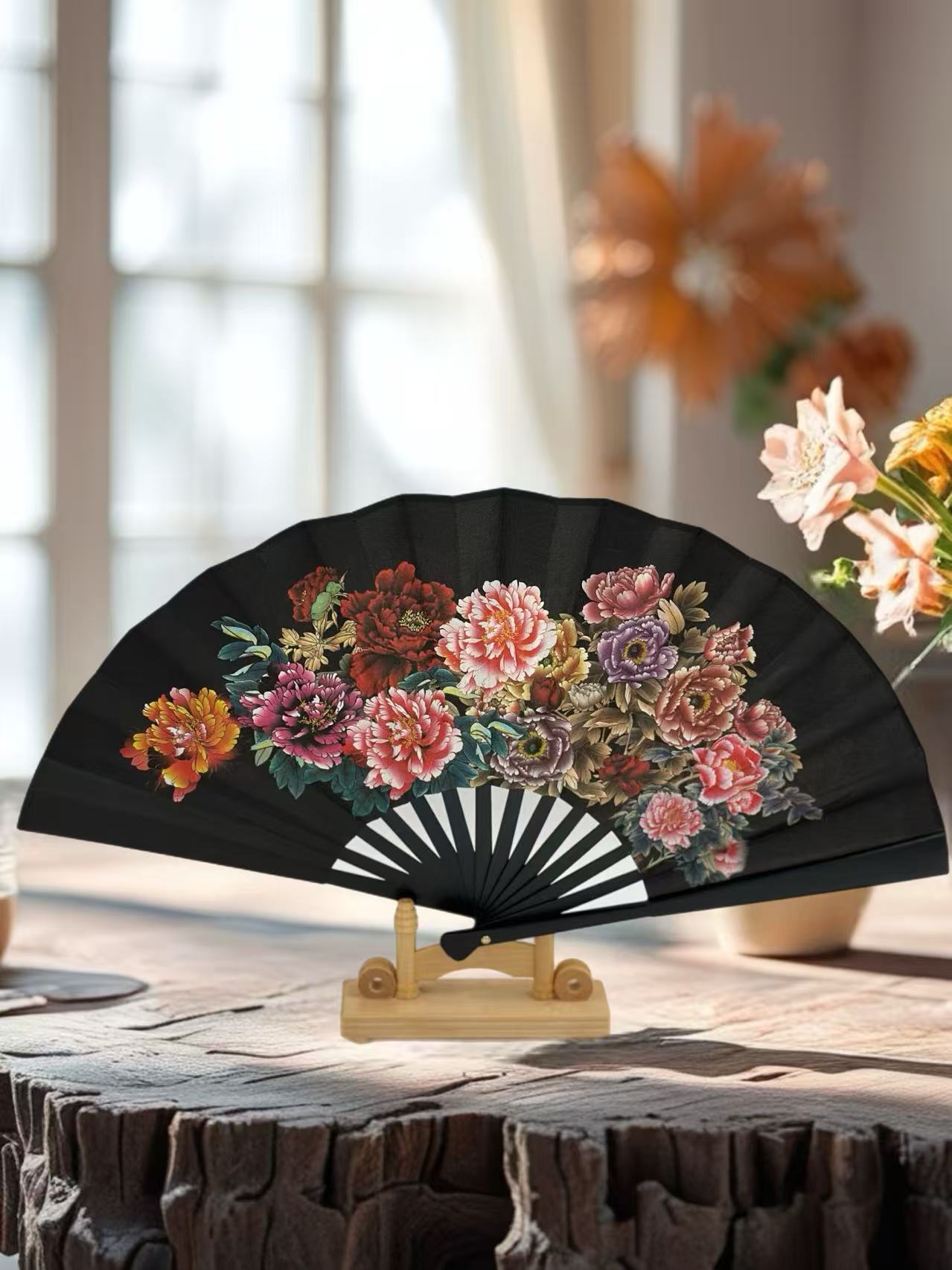 Elegant Floral Hand Fans – Vintage-Style Foldable Fans