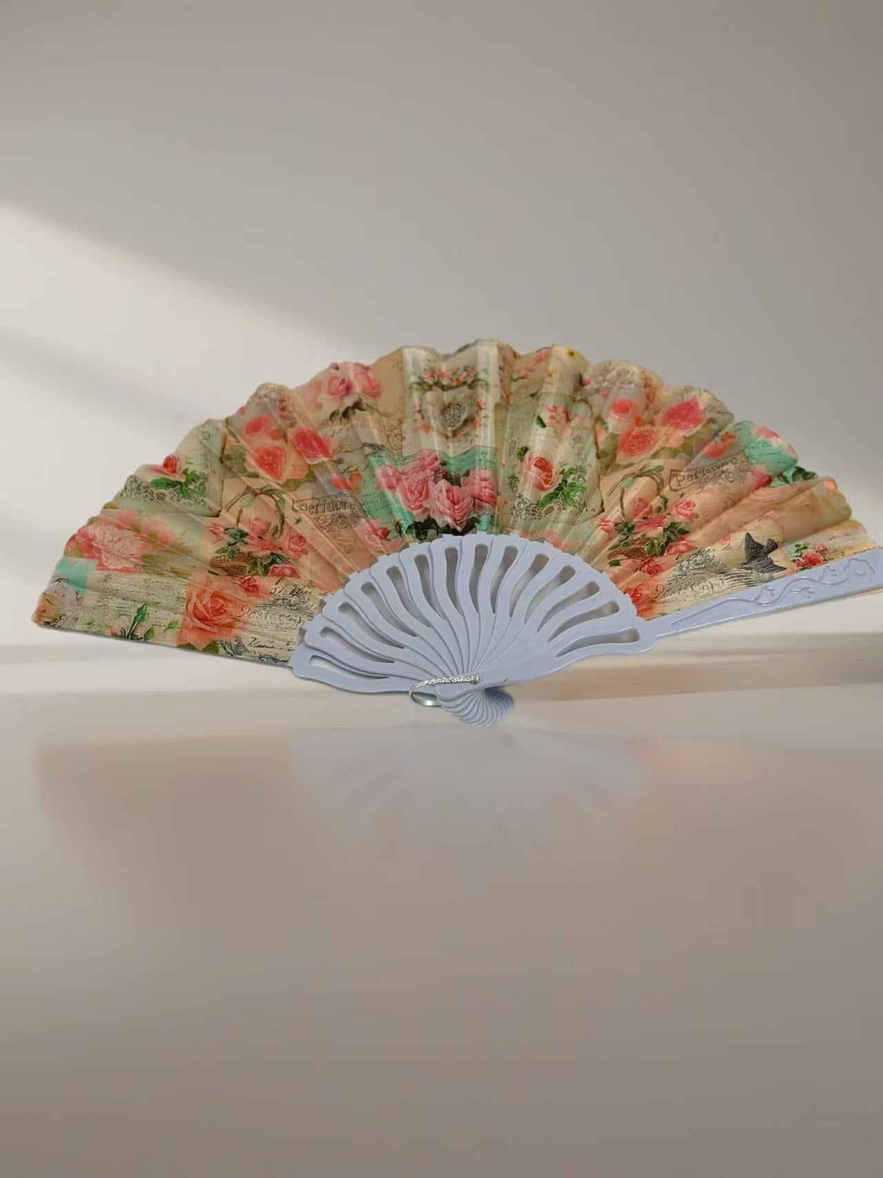 Vintage Parisian-Themed Folding Fans Collection