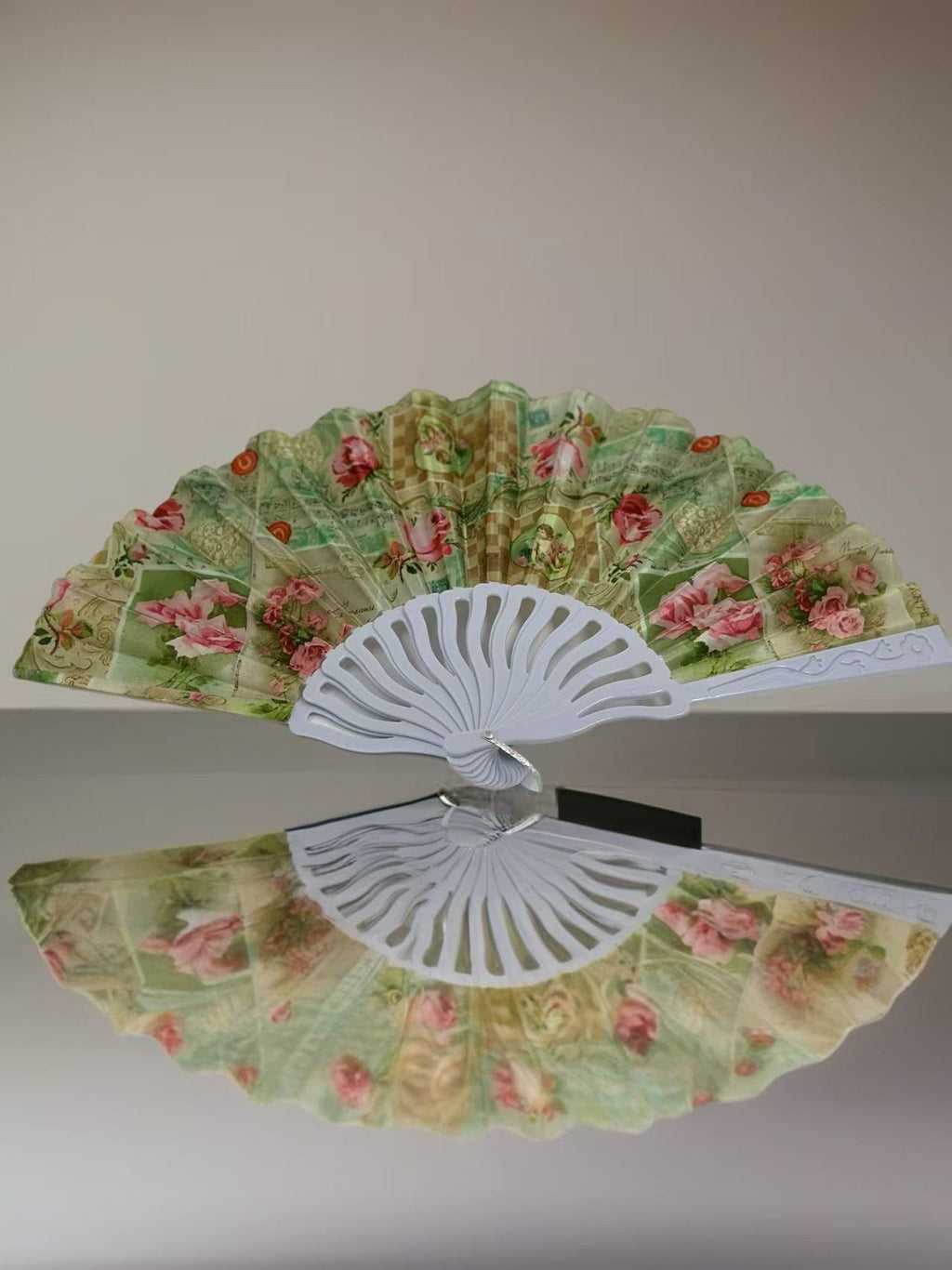 Vintage Parisian-Themed Folding Fans Collection