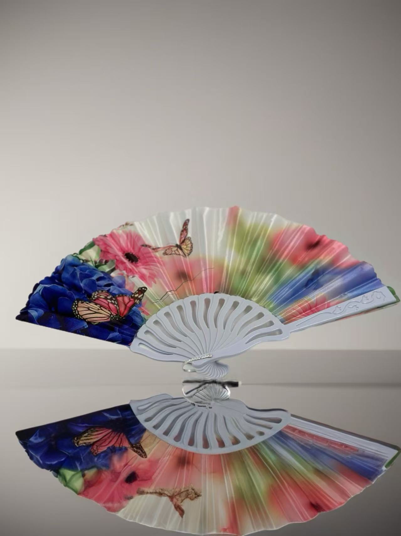 Whimsical Meadow and Sky Folding Fan Collection