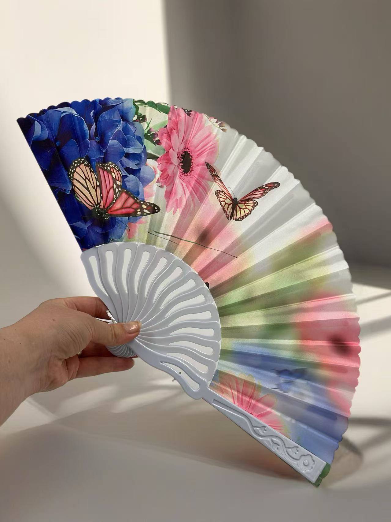 Whimsical Meadow and Sky Folding Fan Collection