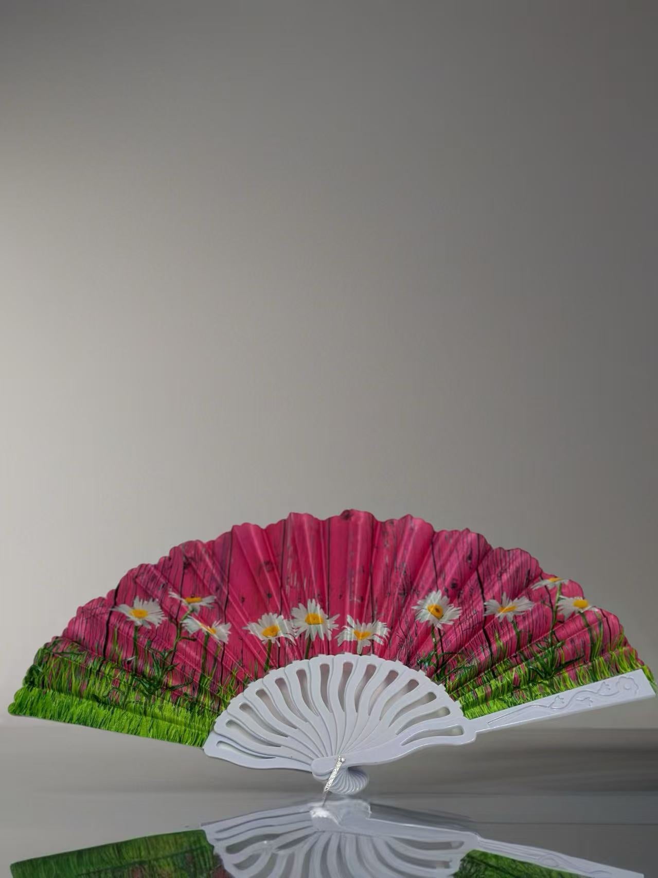 Whimsical Meadow and Sky Folding Fan Collection