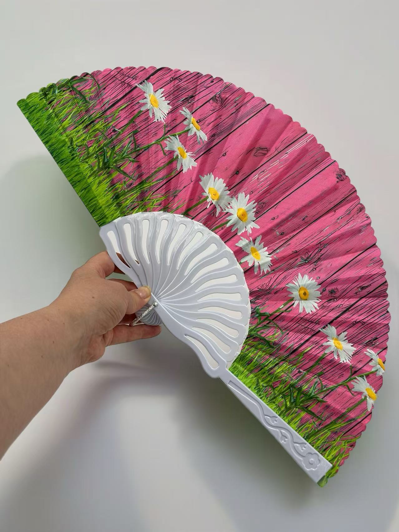 Whimsical Meadow and Sky Folding Fan Collection