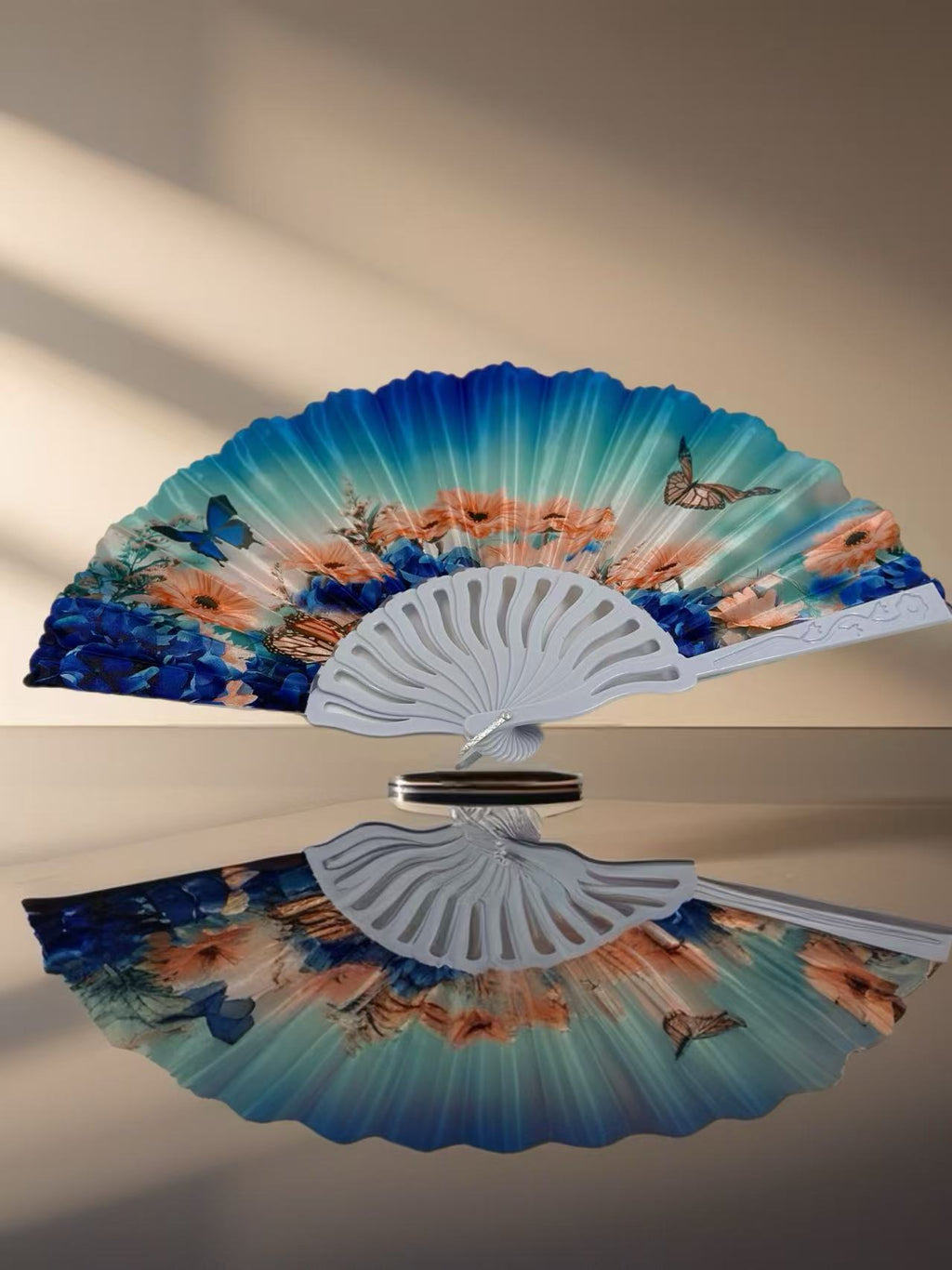 Whimsical Meadow and Sky Folding Fan Collection