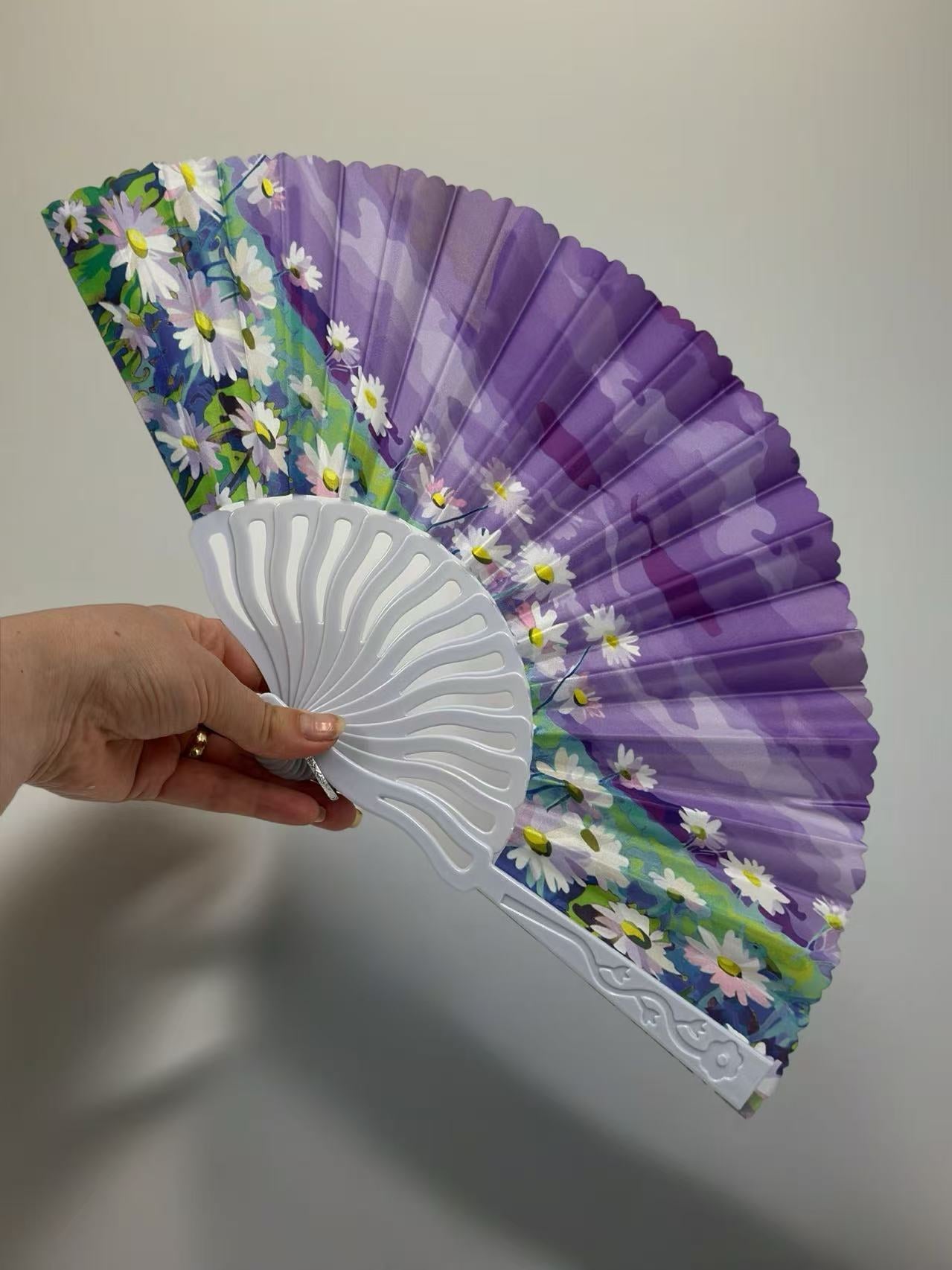 Whimsical Meadow and Sky Folding Fan Collection
