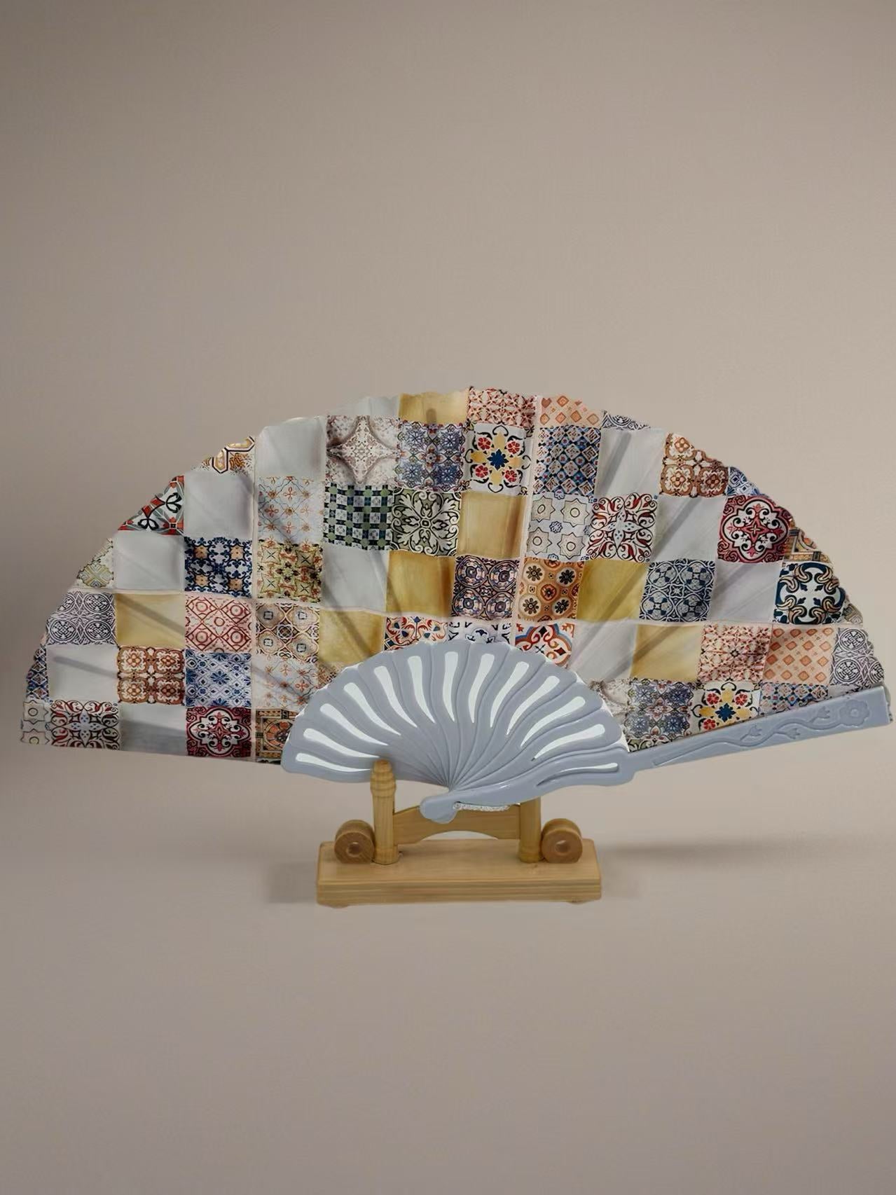 Mediterranean Mosaic Folding Fan Collection