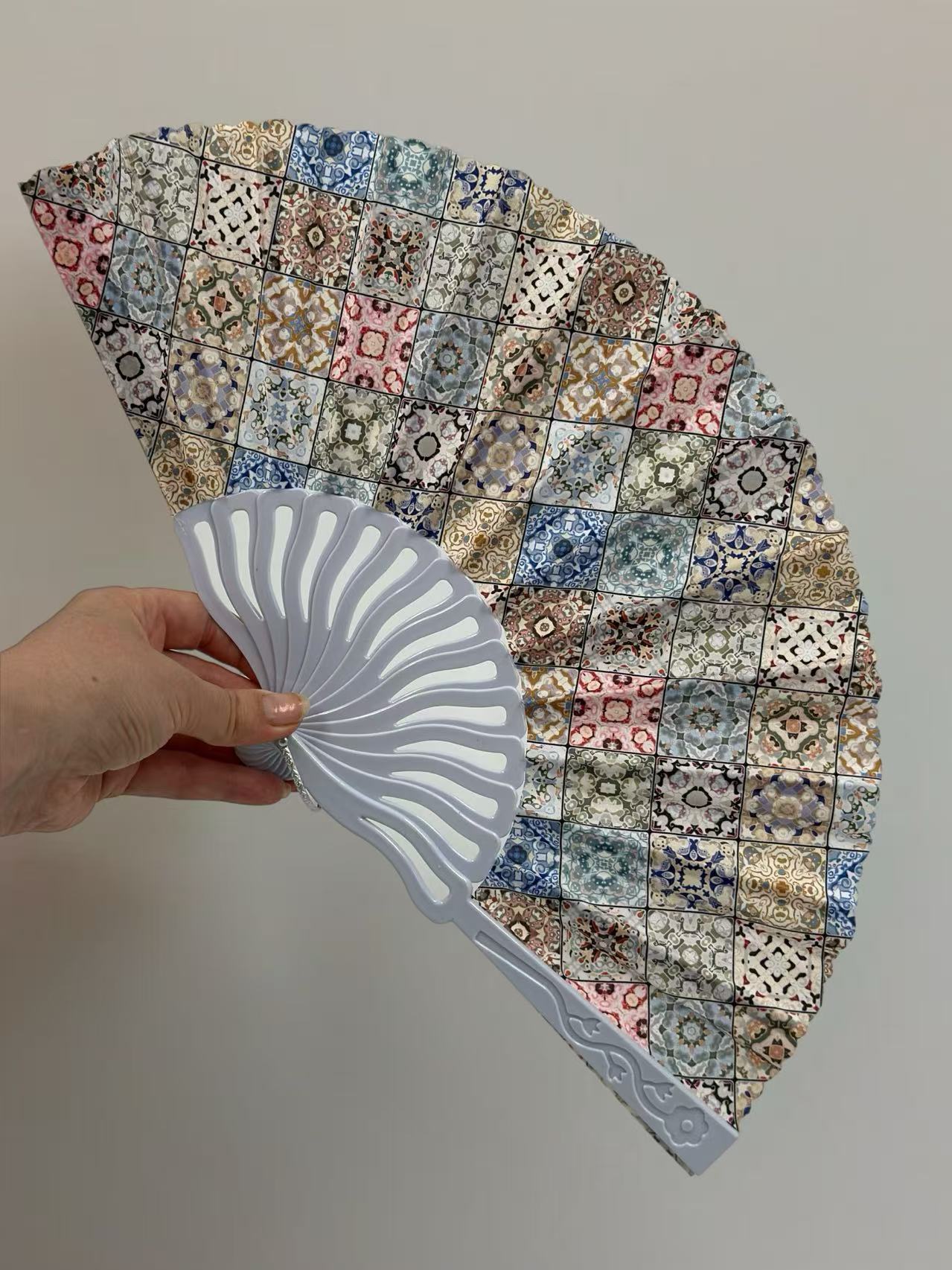 Mediterranean Mosaic Folding Fan Collection