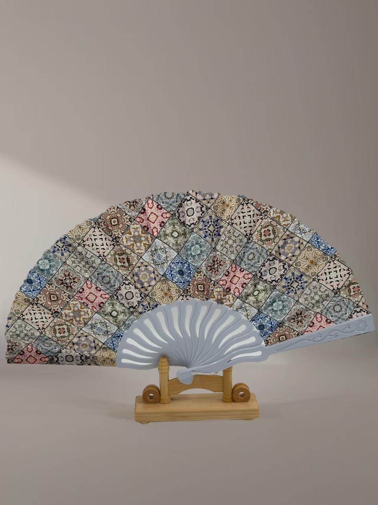 Mediterranean Mosaic Folding Fan Collection