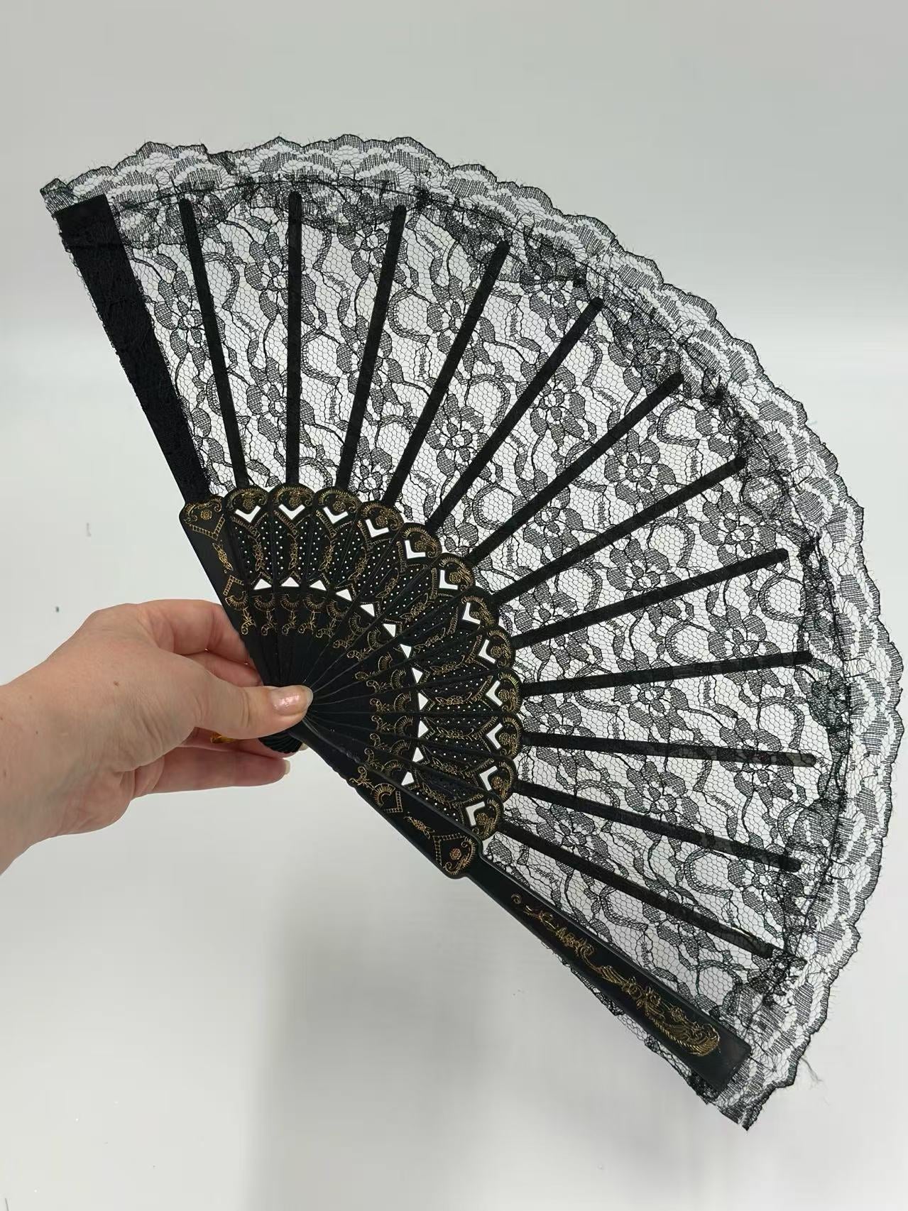 Elegant Lace Folding Fan Collection