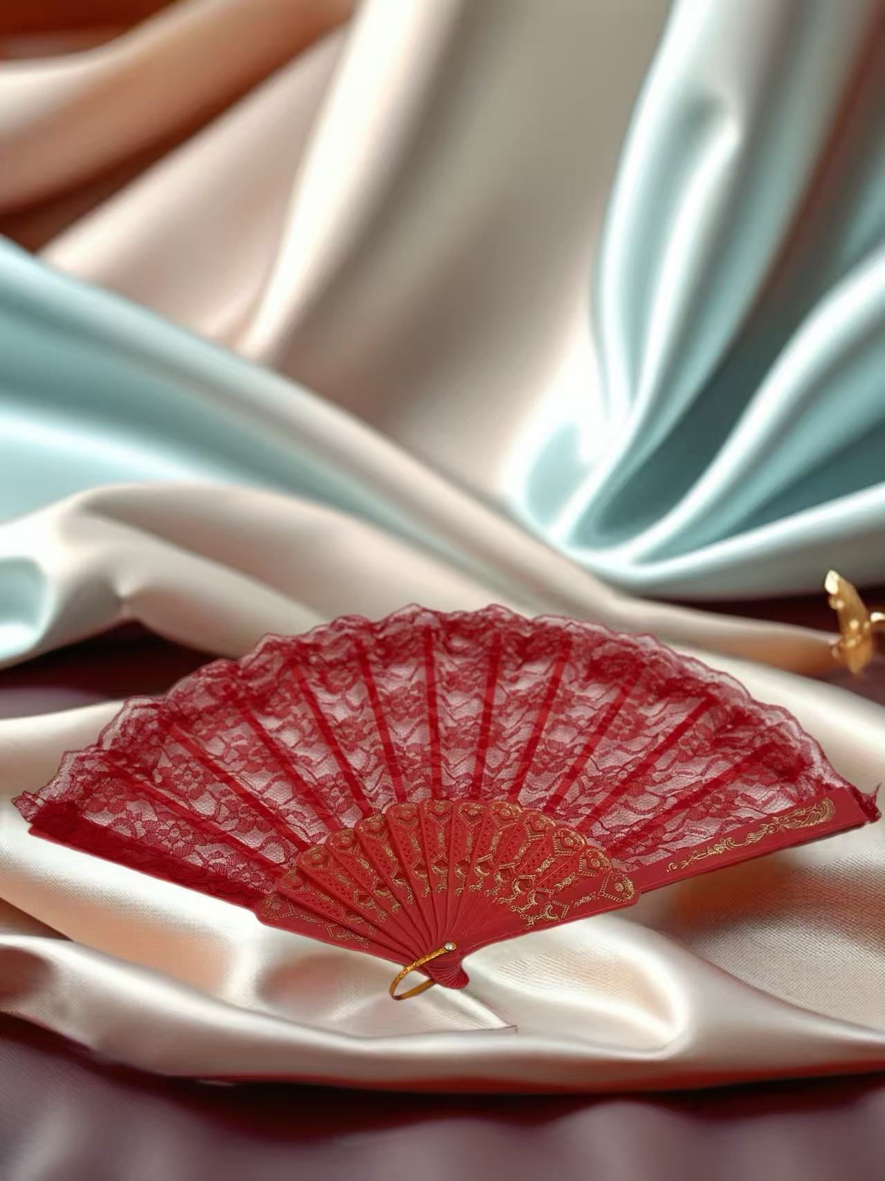 Elegant Lace Folding Fan Collection