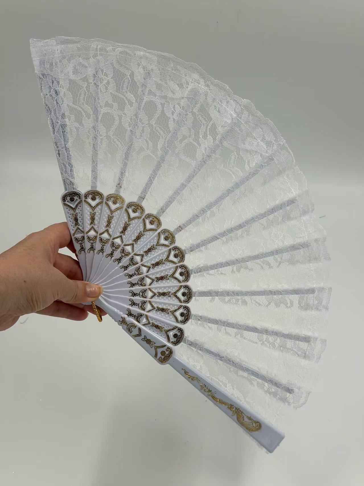 Elegant Lace Folding Fan Collection