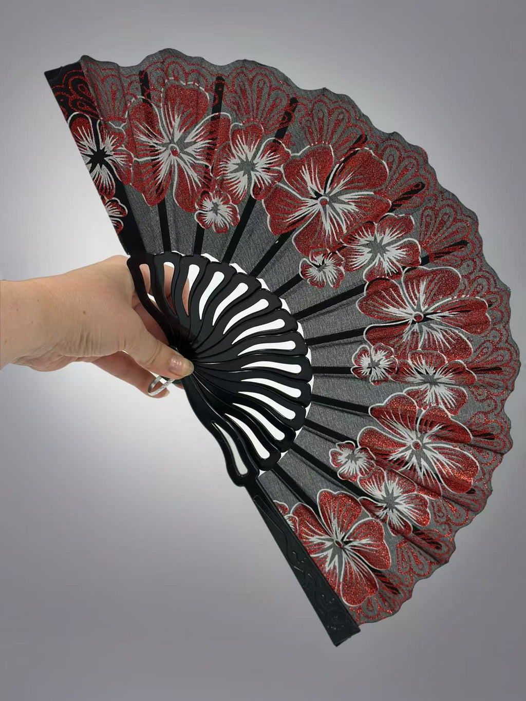 Elegant Hand Fans with Floral Designs