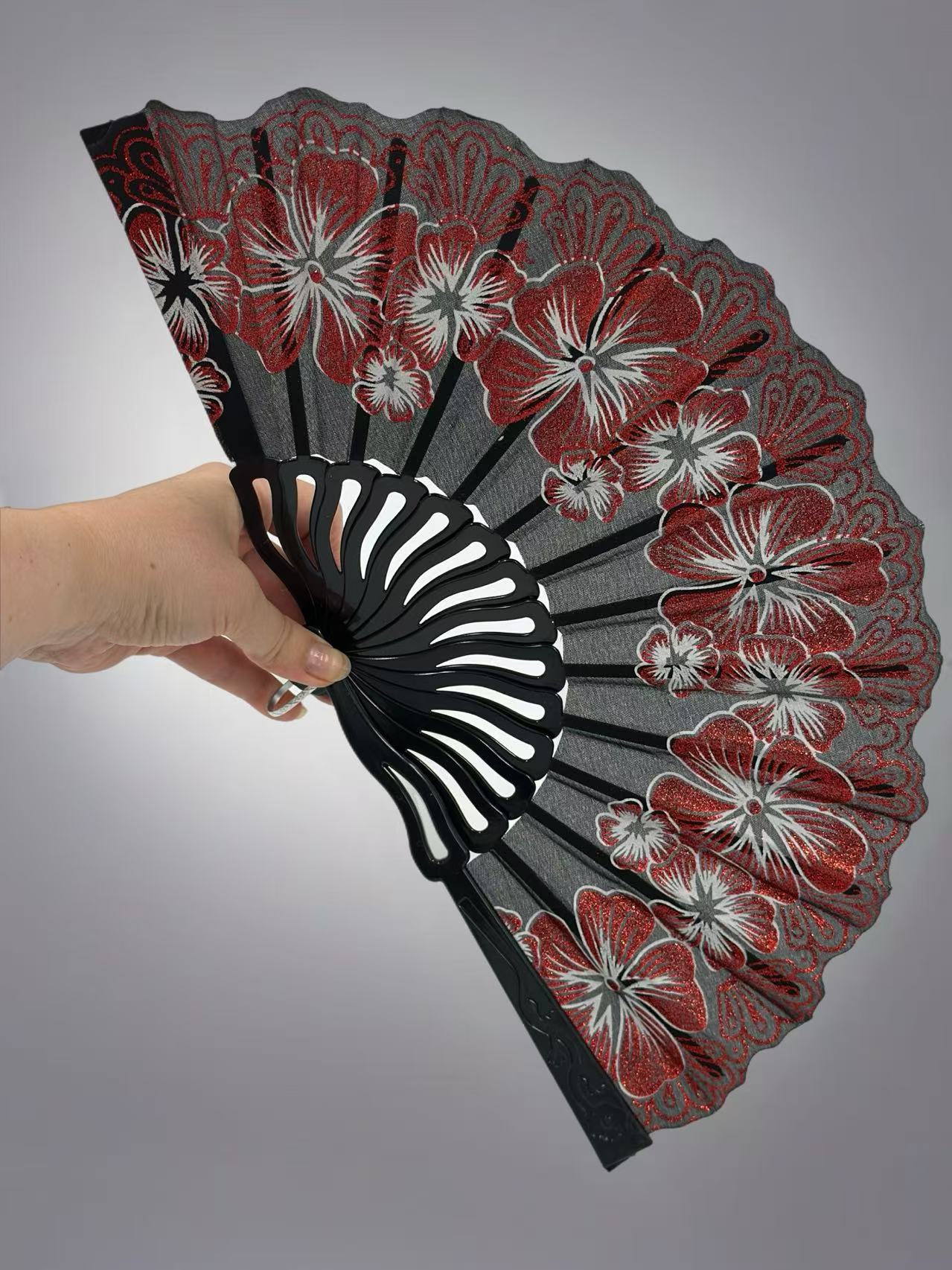 Elegant Hand Fans with Floral Designs