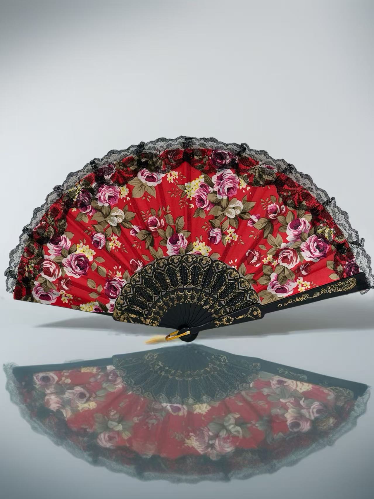 Romantic Floral Lace Hand Fans