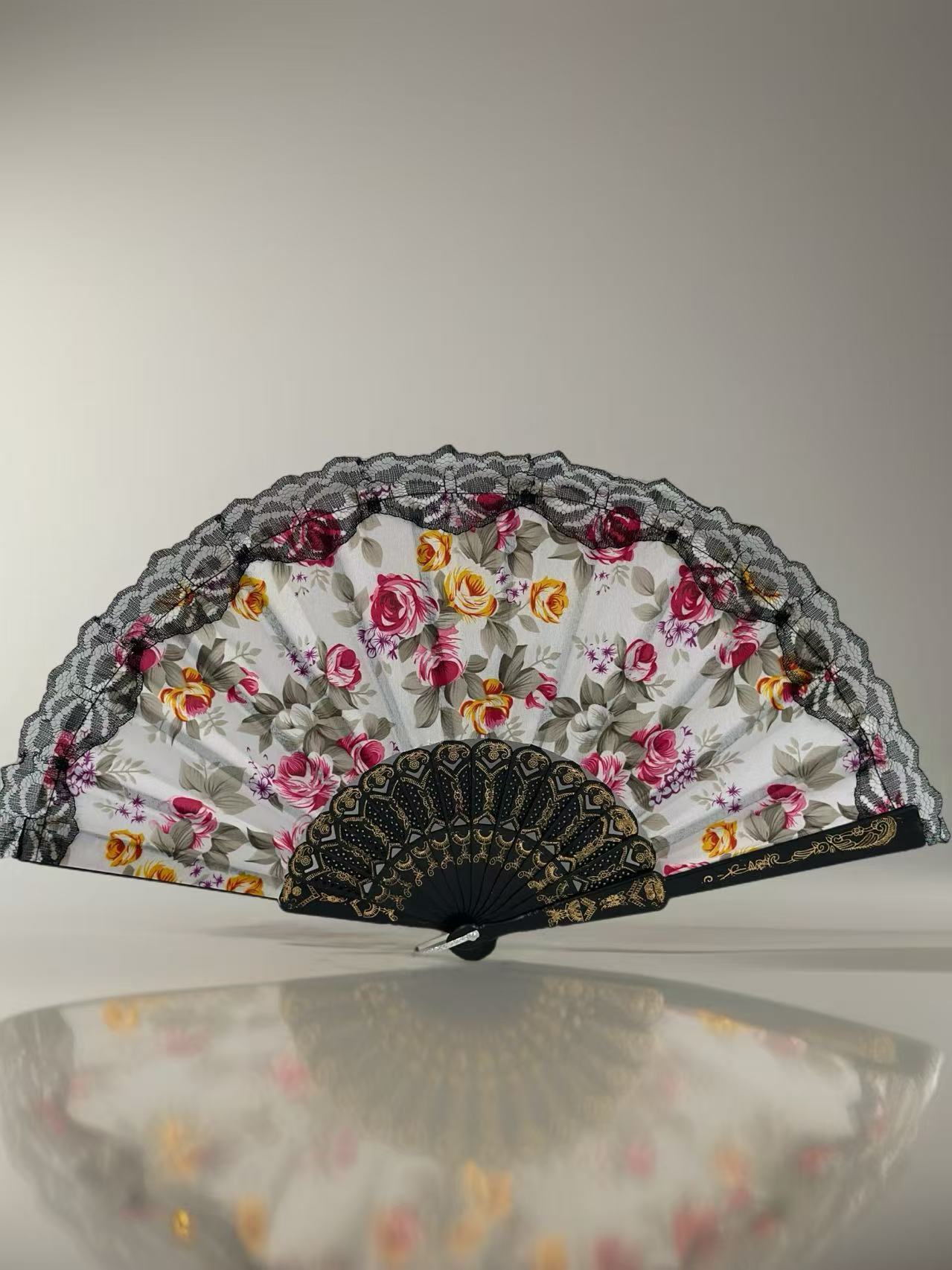 Romantic Floral Lace Hand Fans