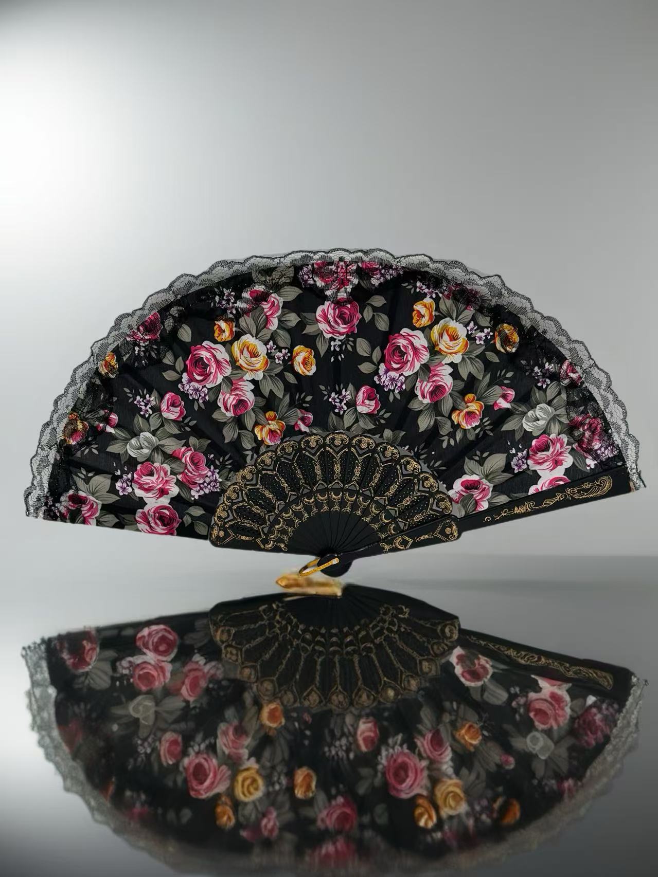 Romantic Floral Lace Hand Fans