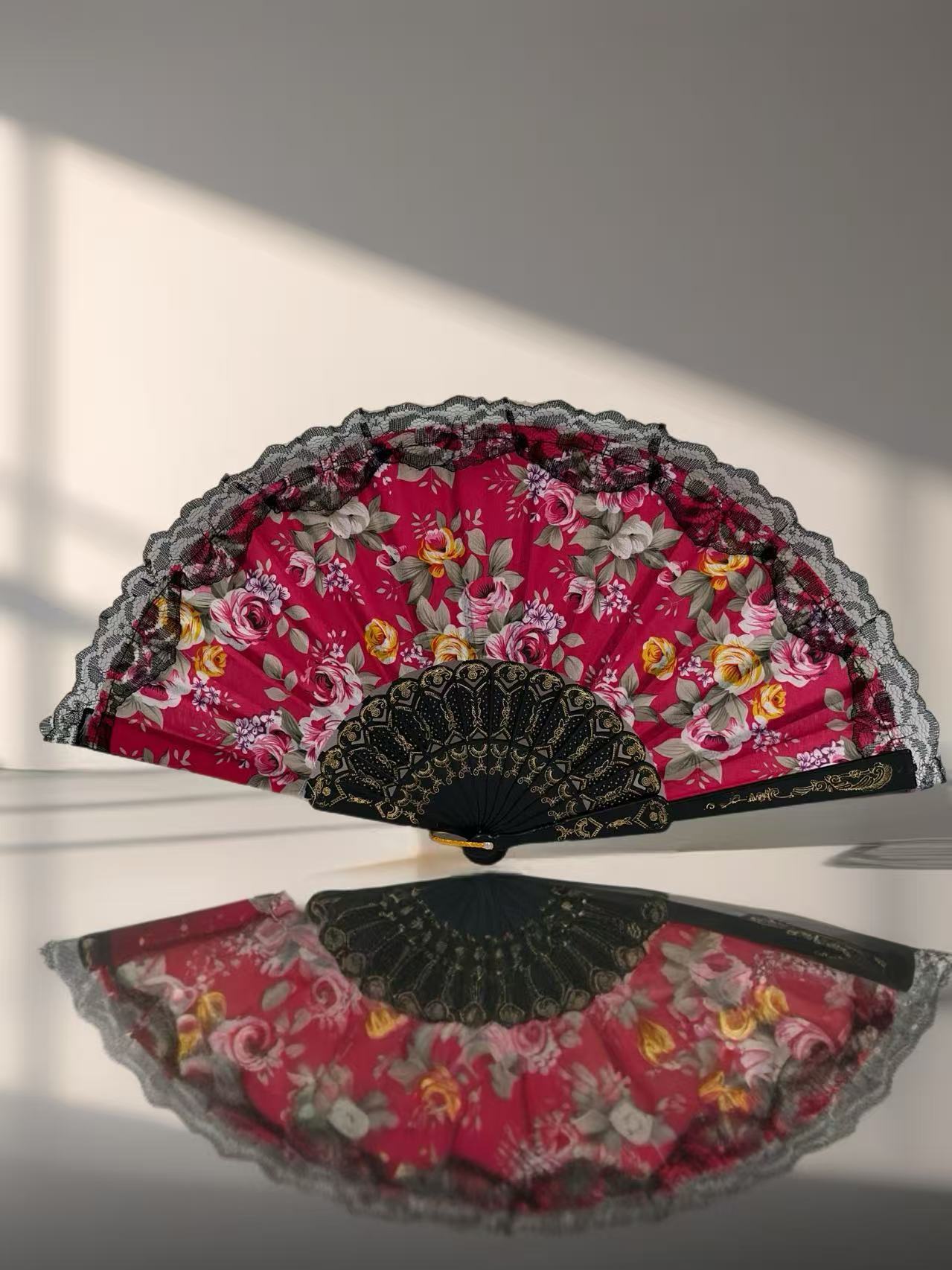 Romantic Floral Lace Hand Fans