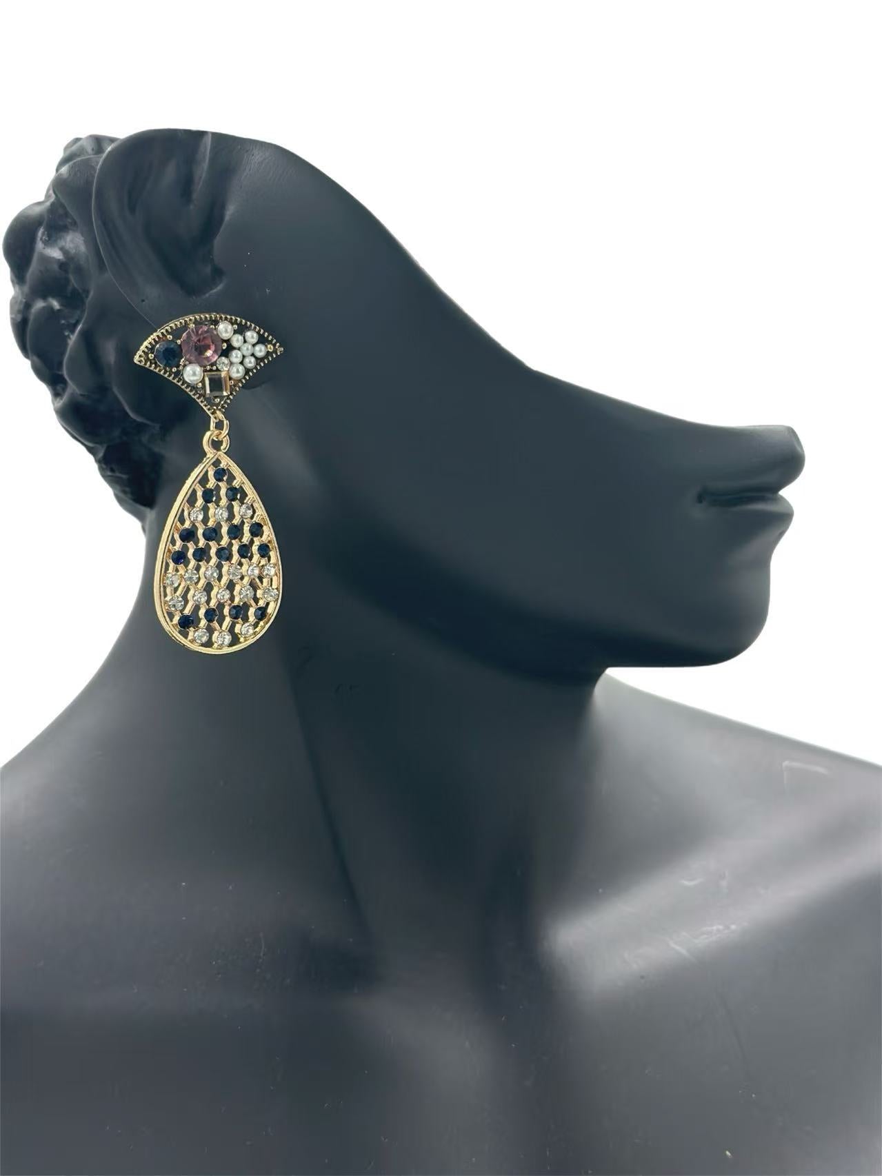 Teardrop Mesh Statement Earrings