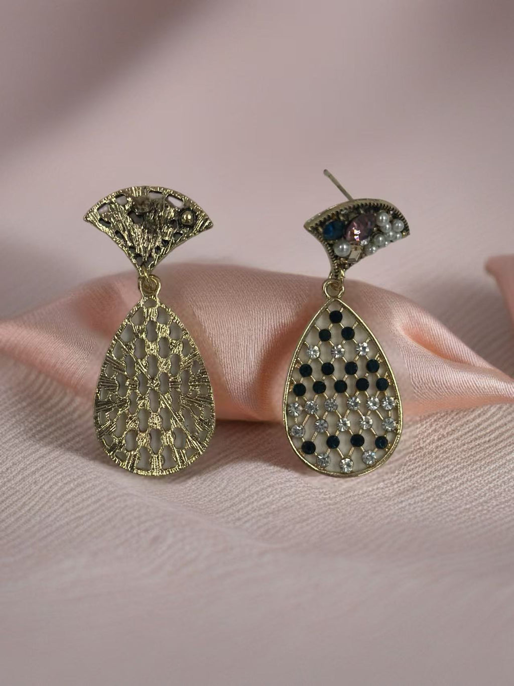 Teardrop Mesh Statement Earrings