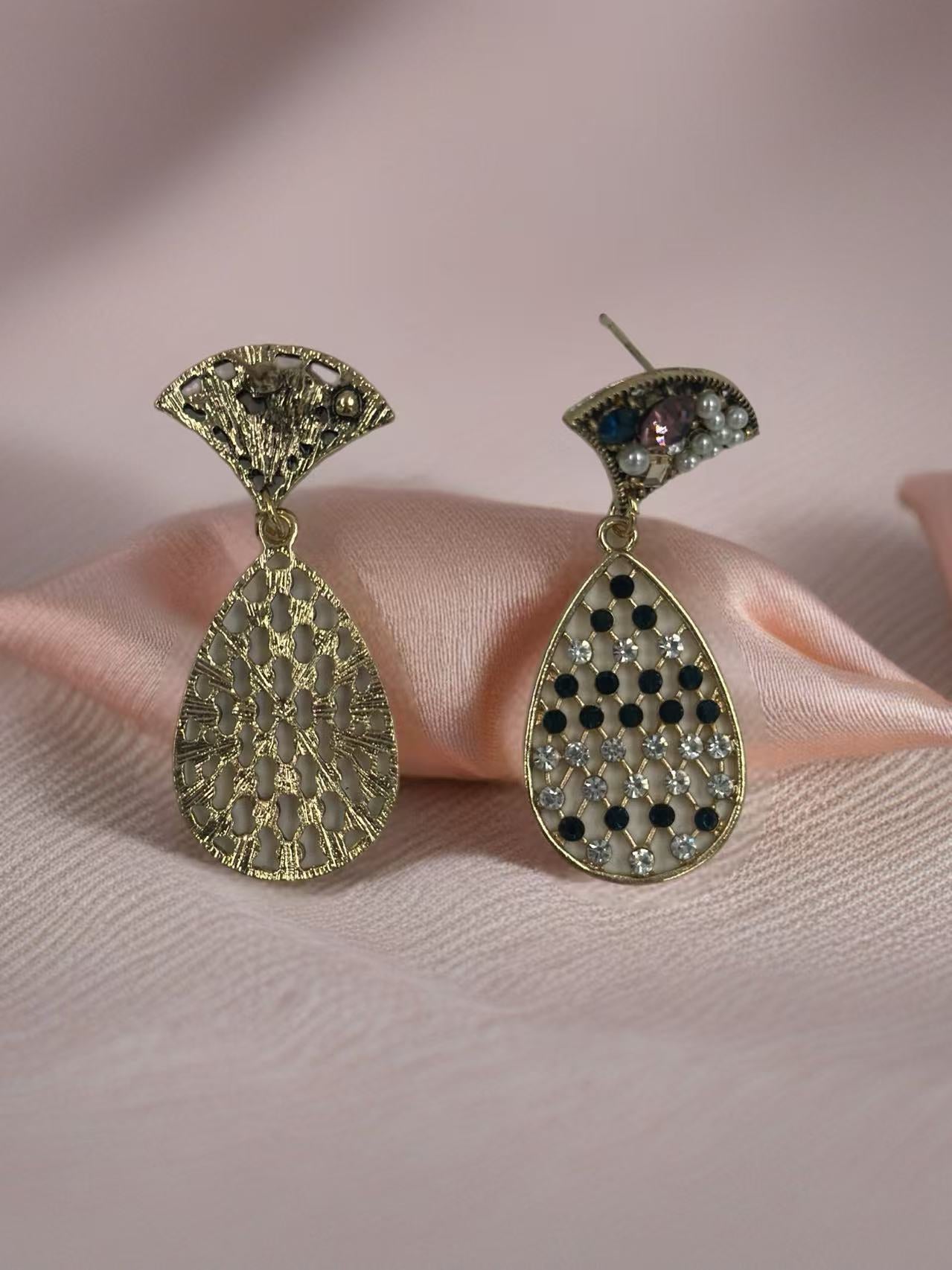 Teardrop Mesh Statement Earrings