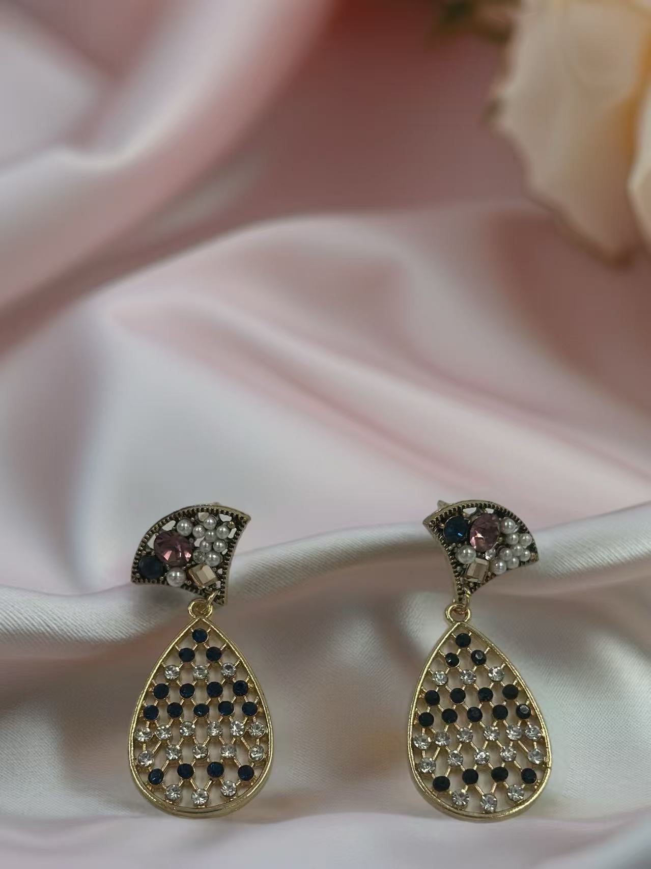 Teardrop Mesh Statement Earrings