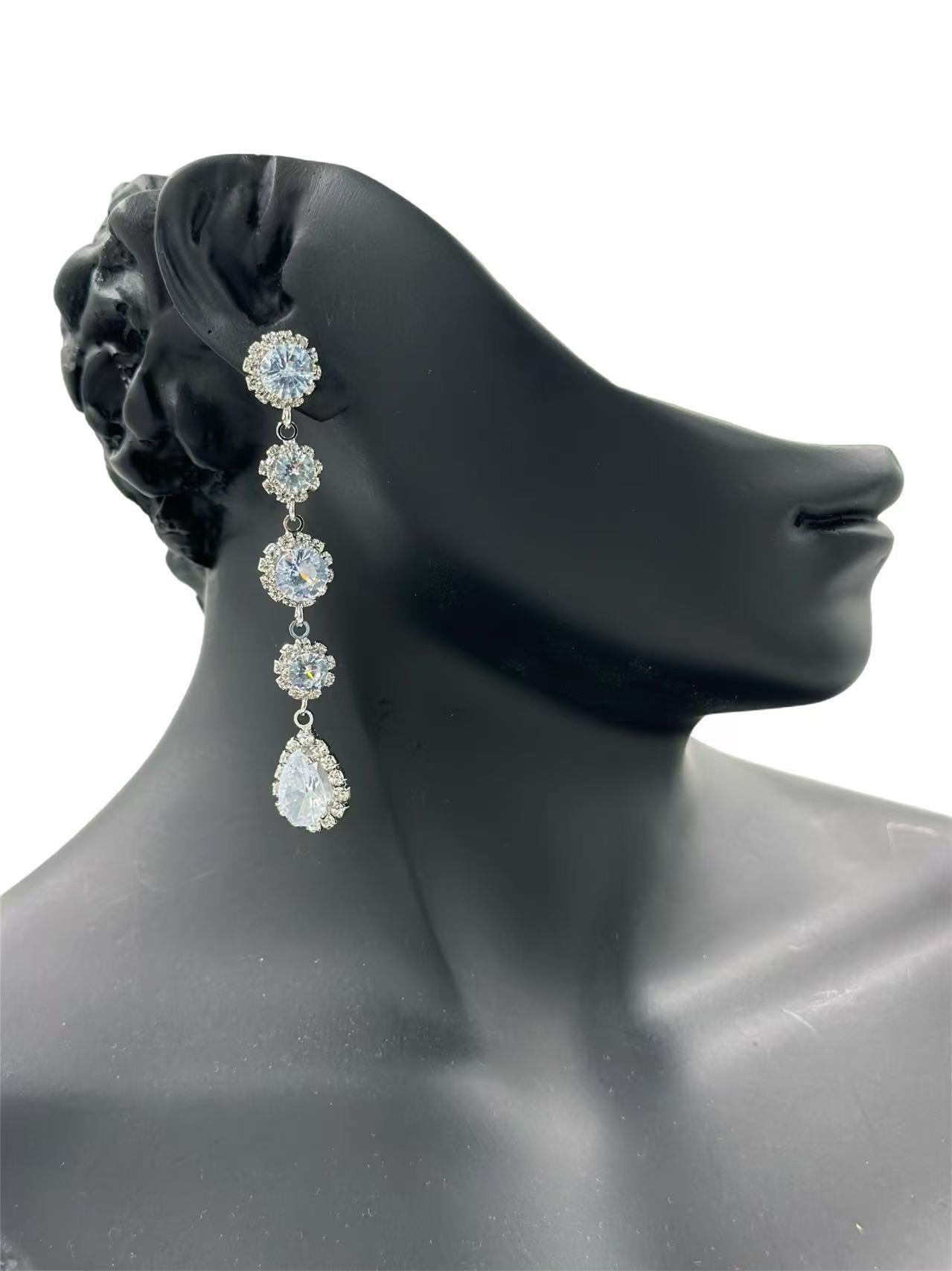 Luxury Cascading Cubic Zirconia Drop Earrings