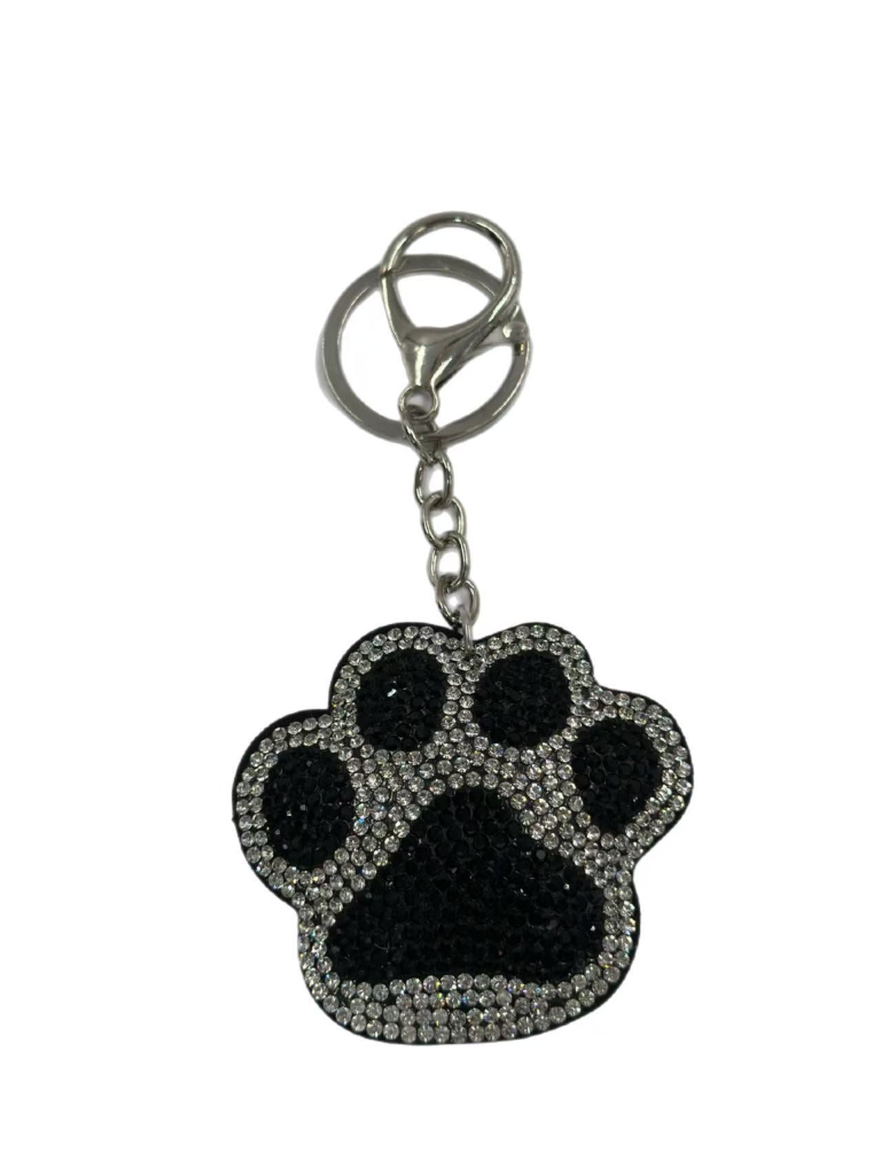 🐾 Crystal Paw Keychain – Sparkling Rhinestone Pet Lover Bag Charm & Key Ring