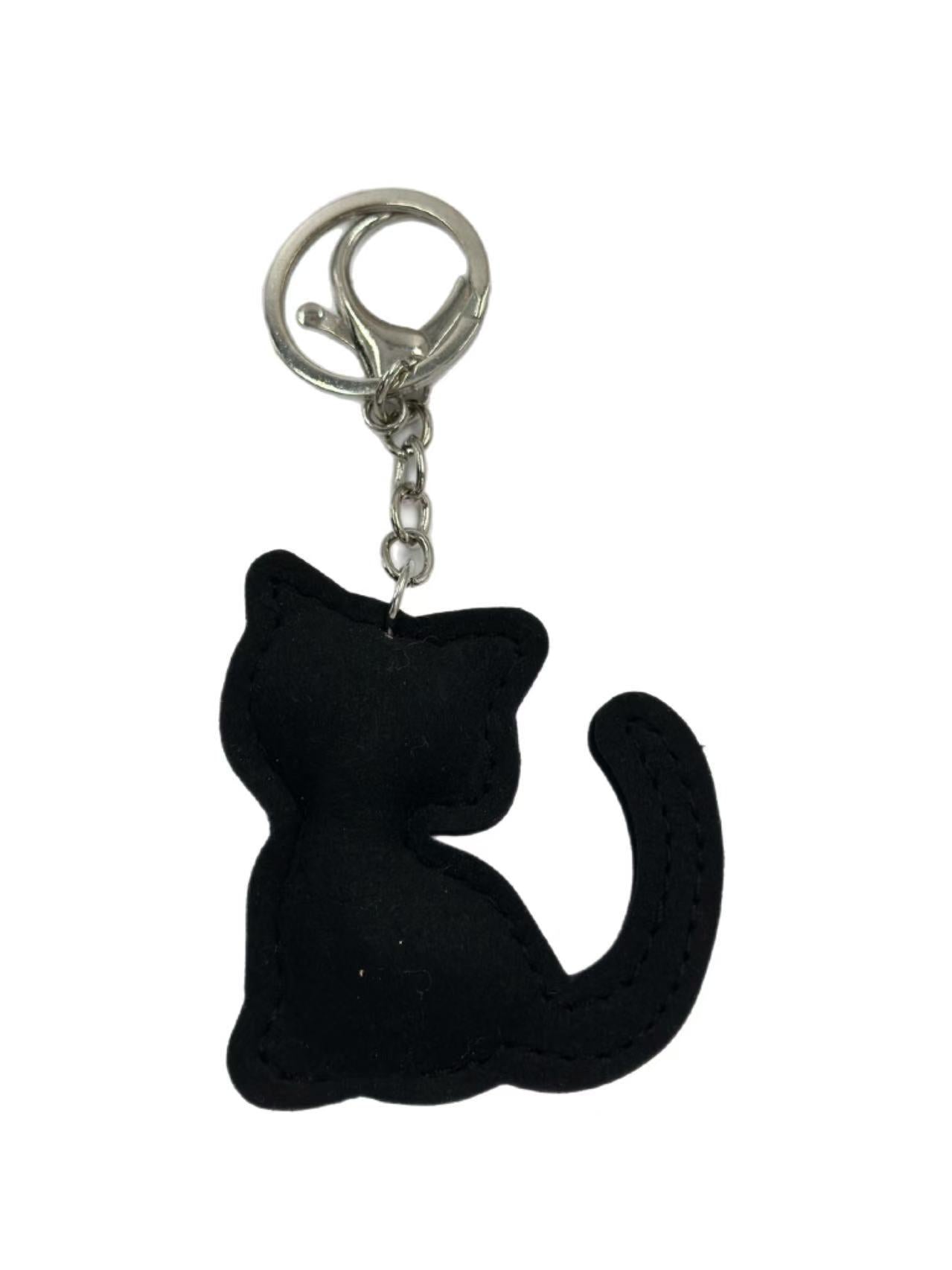 Crystal Cat Keychain – Sparkling Rhinestone Kitty Bag Charm & Key Ring