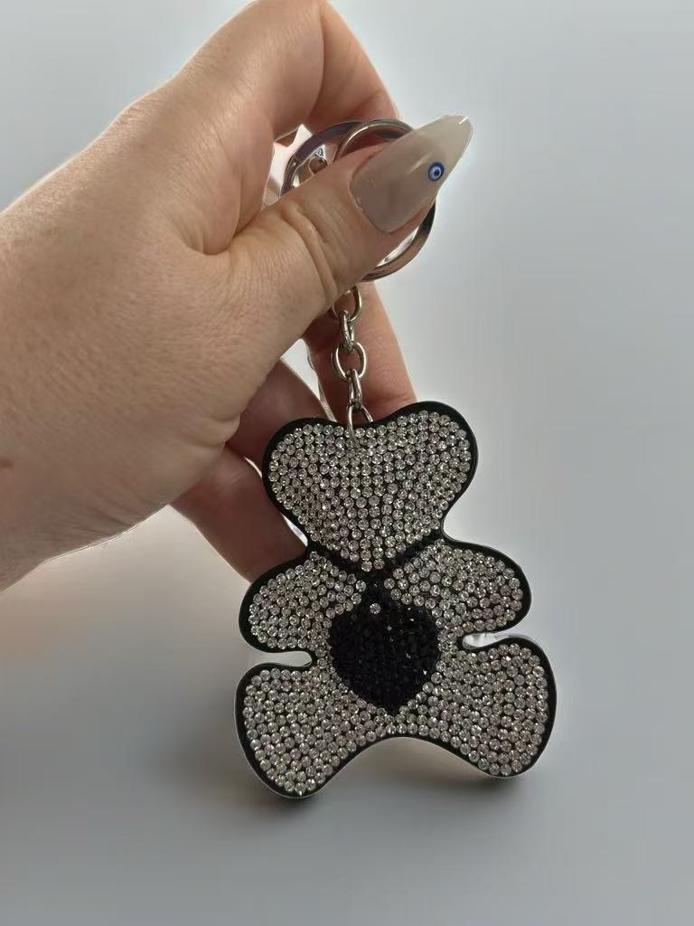 Crystal Bear Keychain – Sparkling Rhinestone Teddy Bag Charm & Key Ring