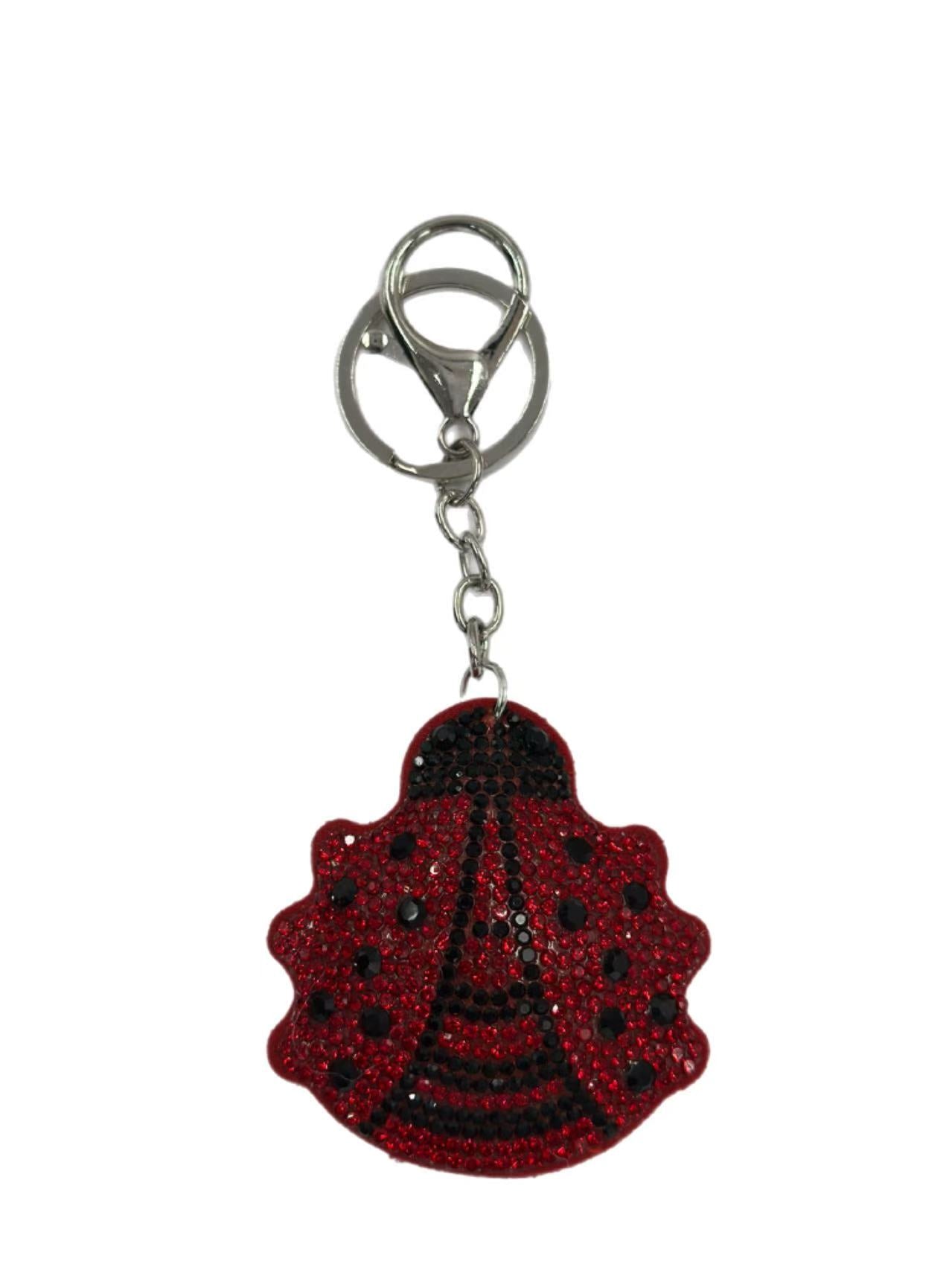 Crystal Ladybug Keychain – Sparkling Red Rhinestone Bag Charm & Key Ring
