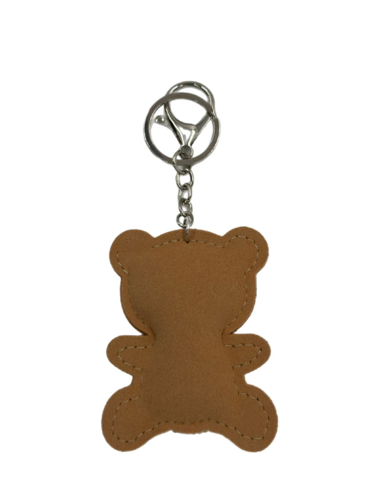 Brown Rhinestone Teddy Bear Keychain – Cute Sparkling Charm