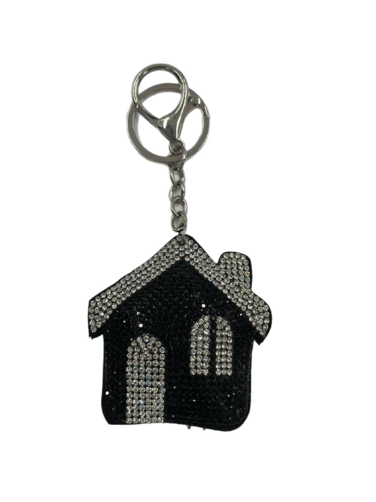 Crystal House Keychain – Sparkling Rhinestone Home Charm